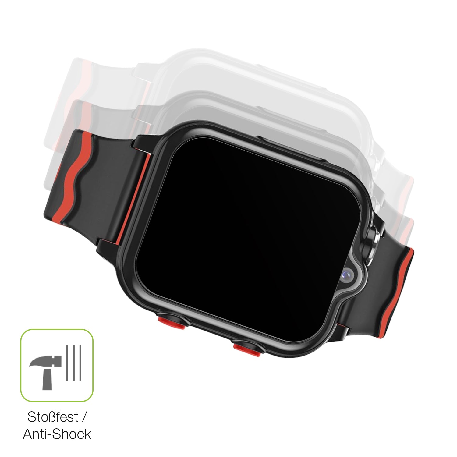 Schutz gegen Kratzer auf dem Krostming Kids Smartwatch GPS 4G Glas durch Schlüssel, Stöße gegen die Tischkante oder Stürze
