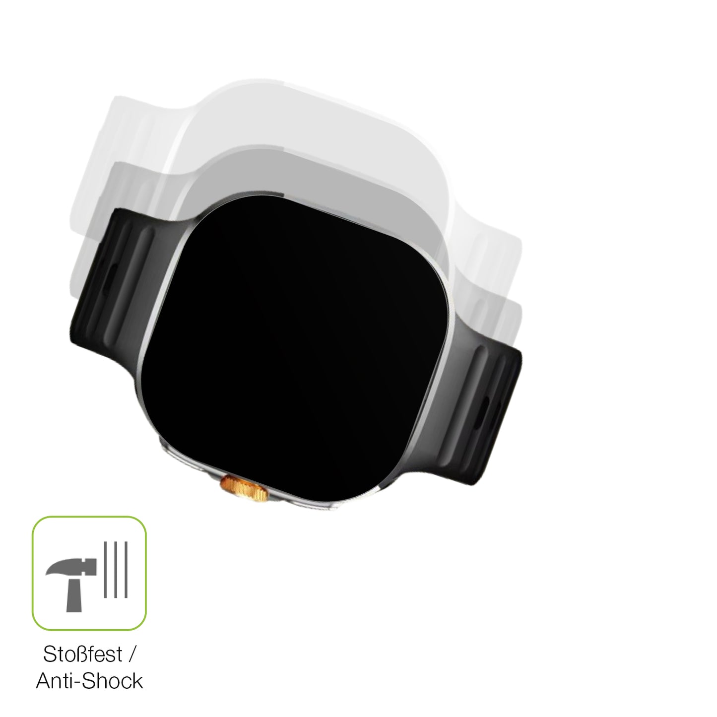 Schutz gegen Kratzer auf dem M99 2.4 Zoll Smartwatch Glas durch Schlüssel, Stöße gegen die Tischkante oder Stürze