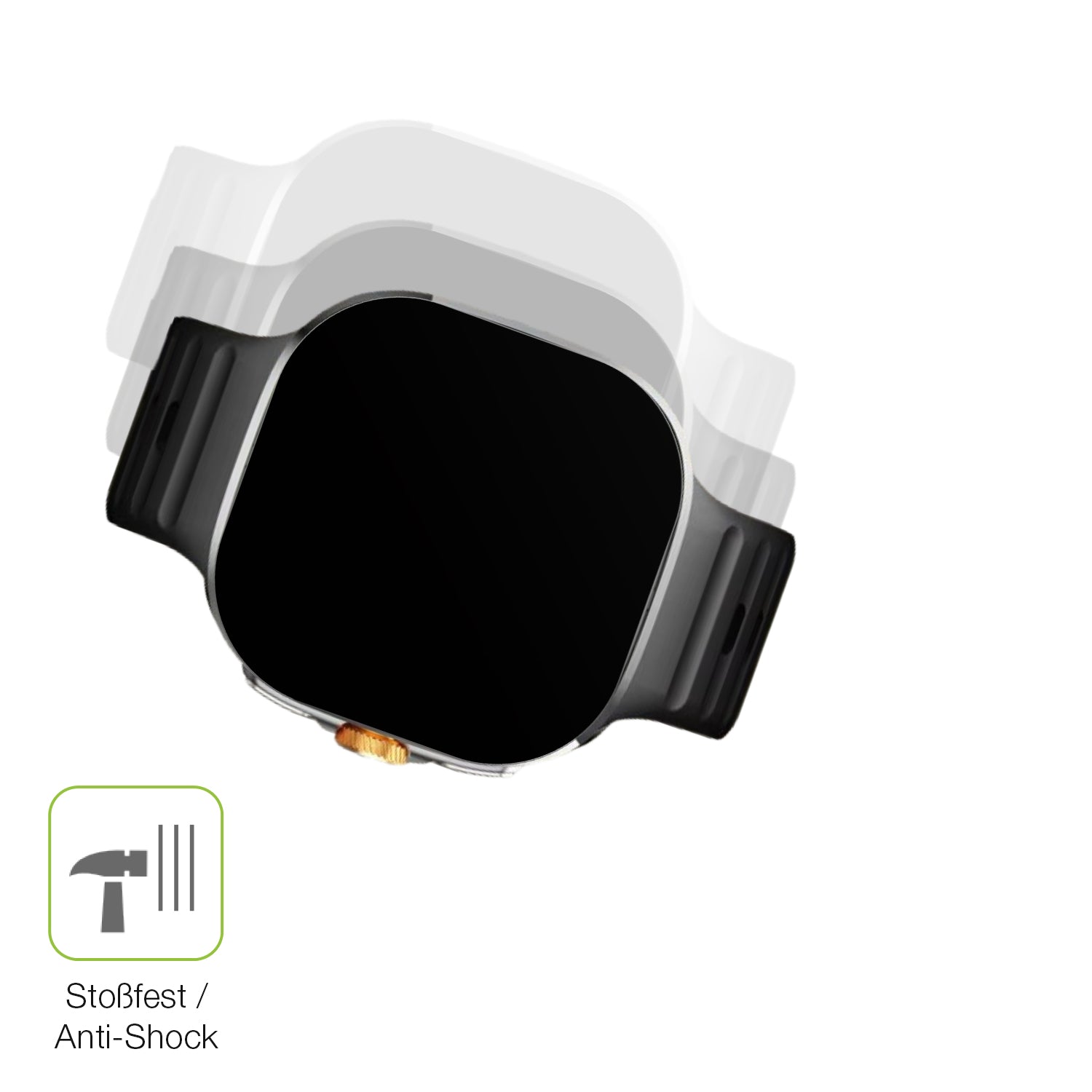 Schutz gegen Kratzer auf dem M99 2.4 Zoll Smartwatch Glas durch Schlüssel, Stöße gegen die Tischkante oder Stürze