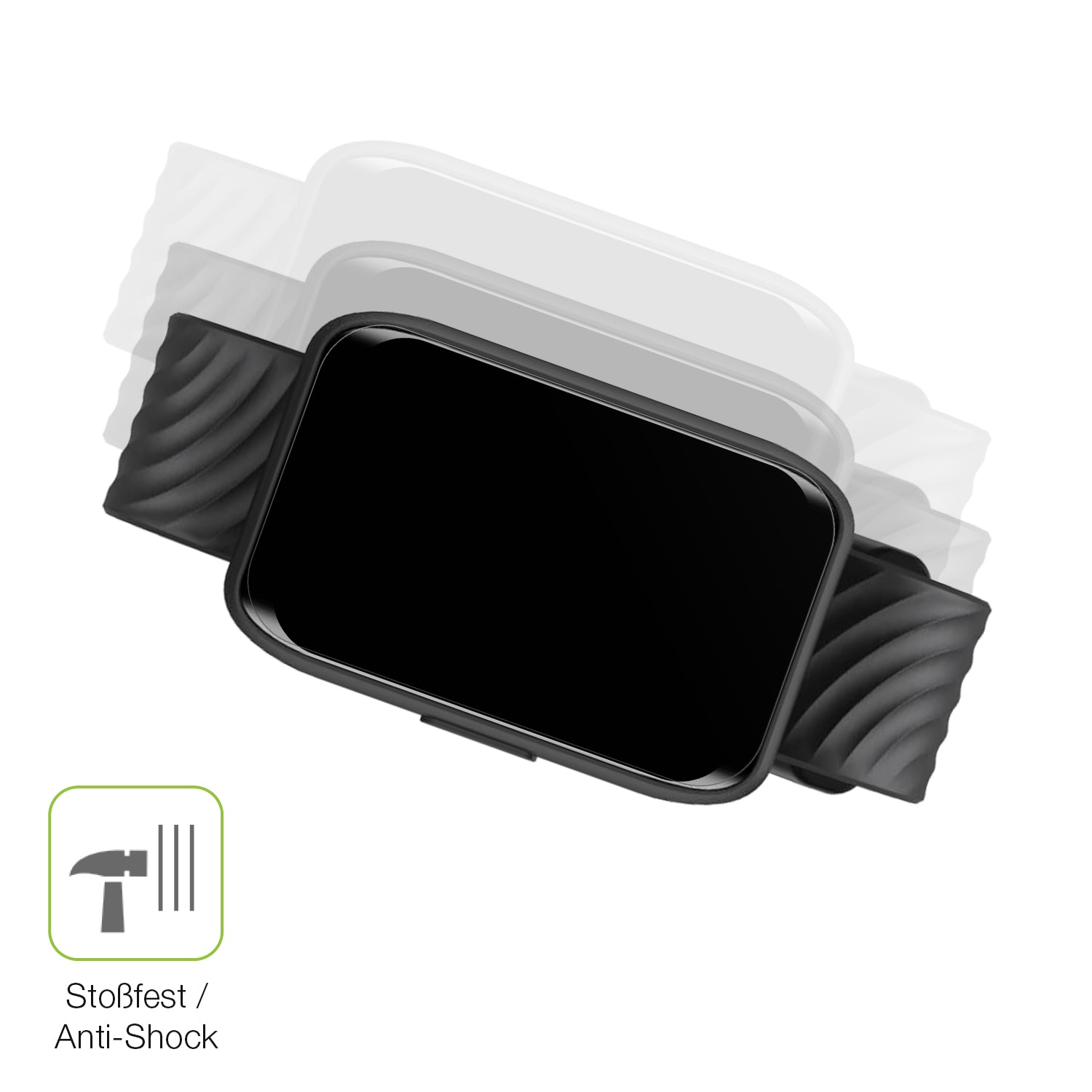 Schutz gegen Kratzer auf dem Motorola Moto Watch 40 Glas durch Schlüssel, Stöße gegen die Tischkante oder Stürze