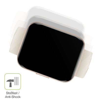 Schutz gegen Kratzer auf dem Mutoy Smartwatch 1.69 Zoll Glas durch Schlüssel, Stöße gegen die Tischkante oder Stürze