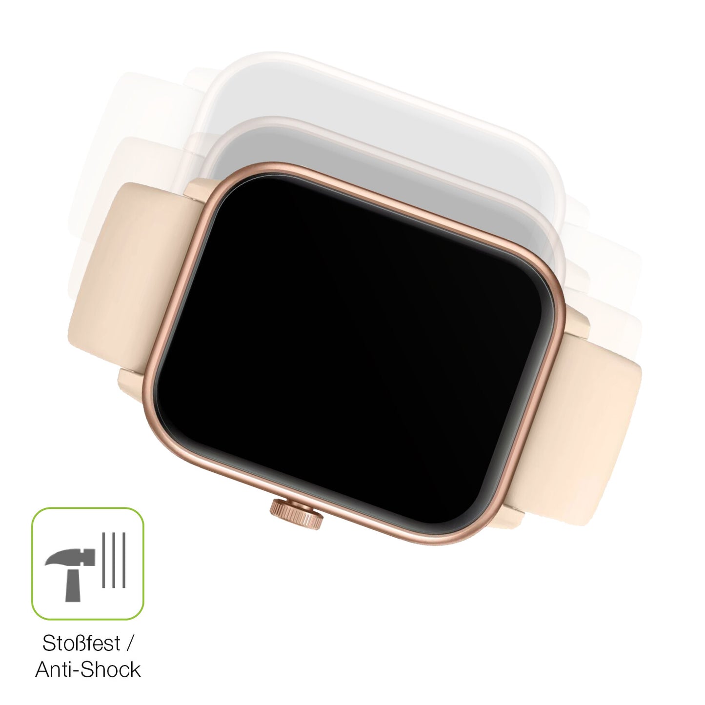 Schutz gegen Kratzer auf dem Noise Colorfit Pro 4 Max Glas durch Schlüssel, Stöße gegen die Tischkante oder Stürze