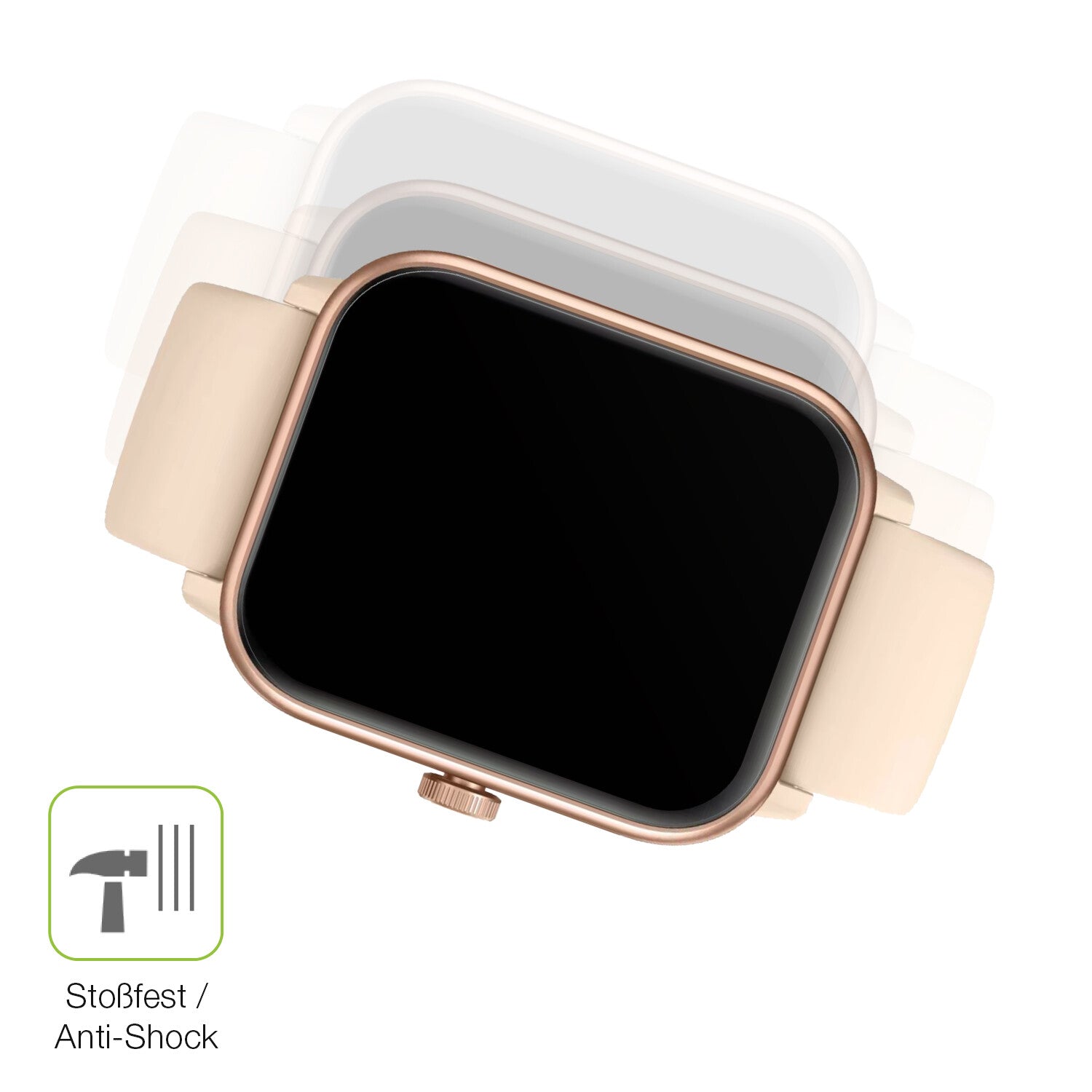 Schutz gegen Kratzer auf dem Noise Colorfit Pro 4 Max Glas durch Schlüssel, Stöße gegen die Tischkante oder Stürze