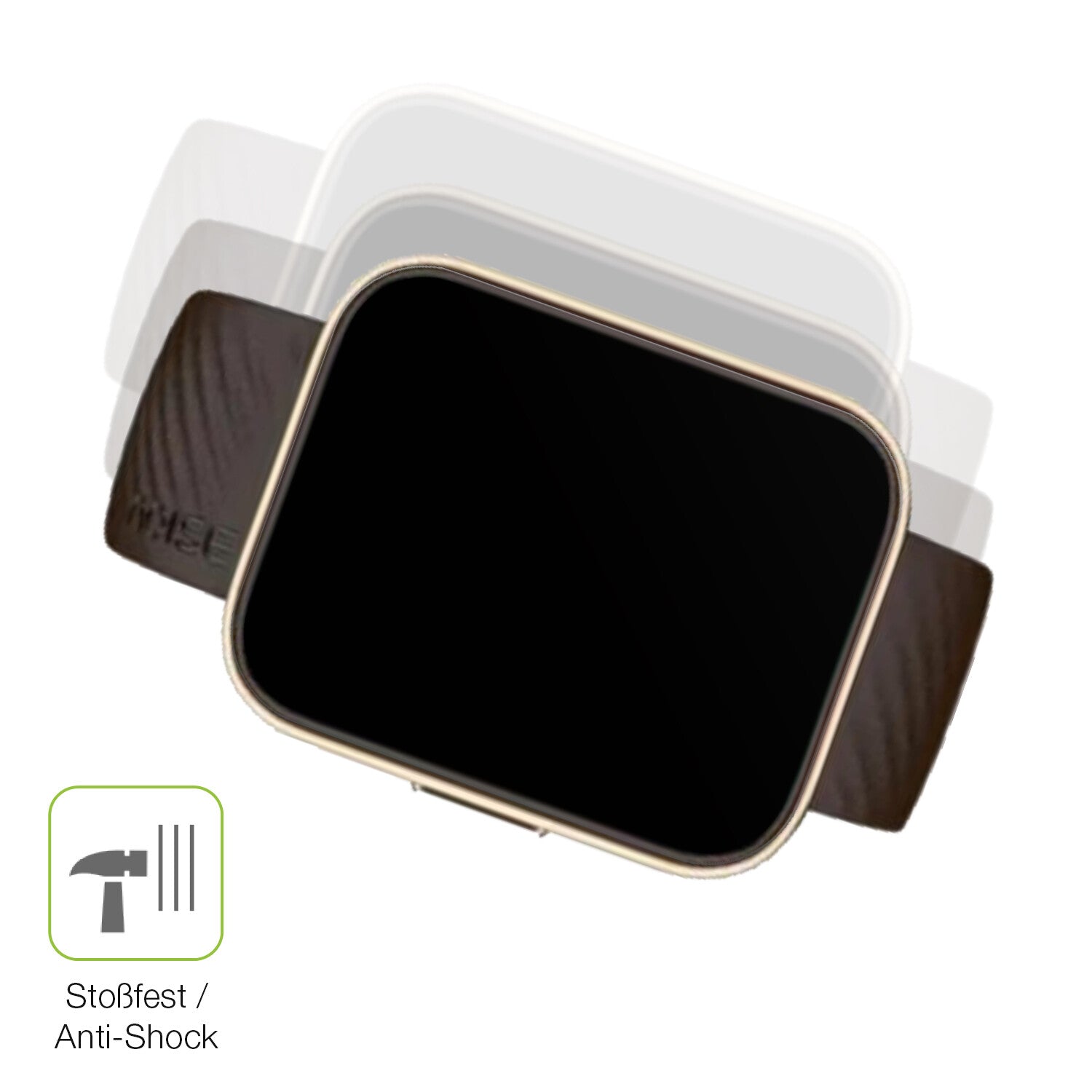 Schutz gegen Kratzer auf dem Noise Colorfit Vision 2 Buzz Glas durch Schlüssel, Stöße gegen die Tischkante oder Stürze