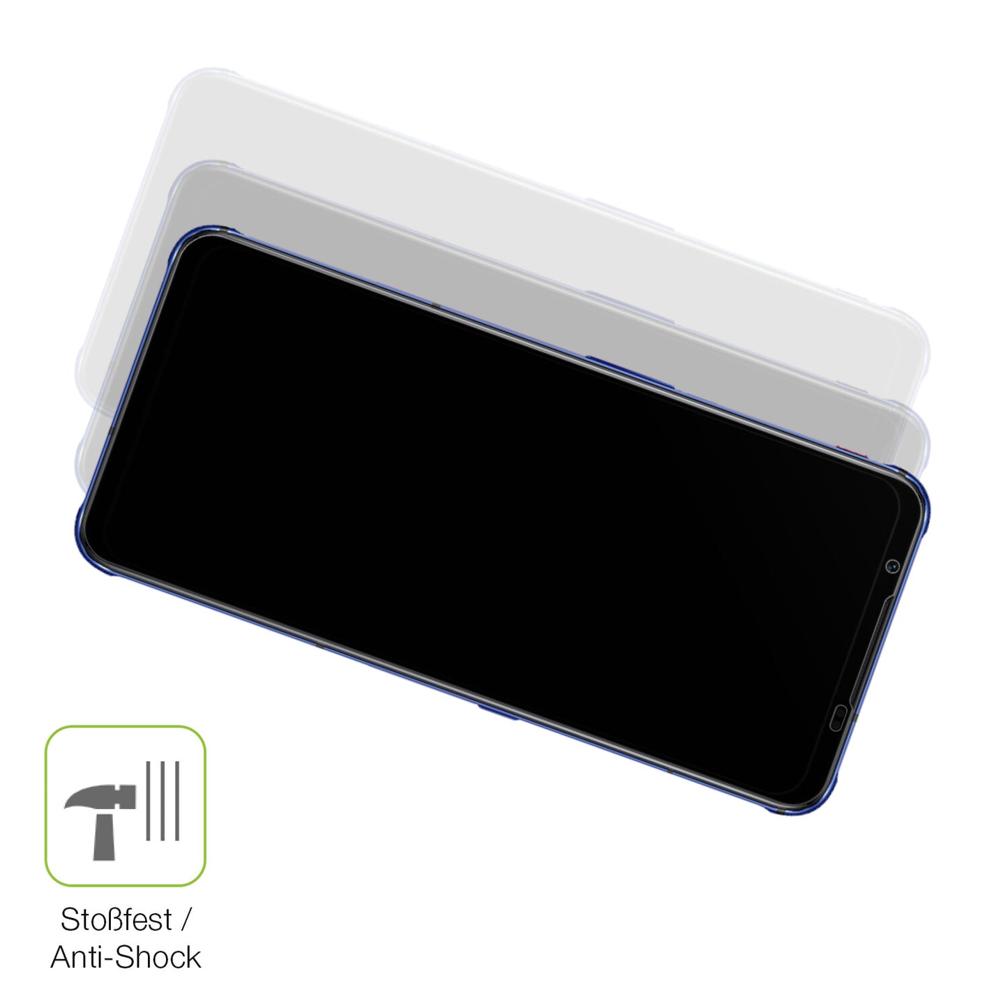 Schutz gegen Kratzer auf dem Nubia Red Magic 7s Glas durch Schlüssel, Stöße gegen die Tischkante oder Stürze
