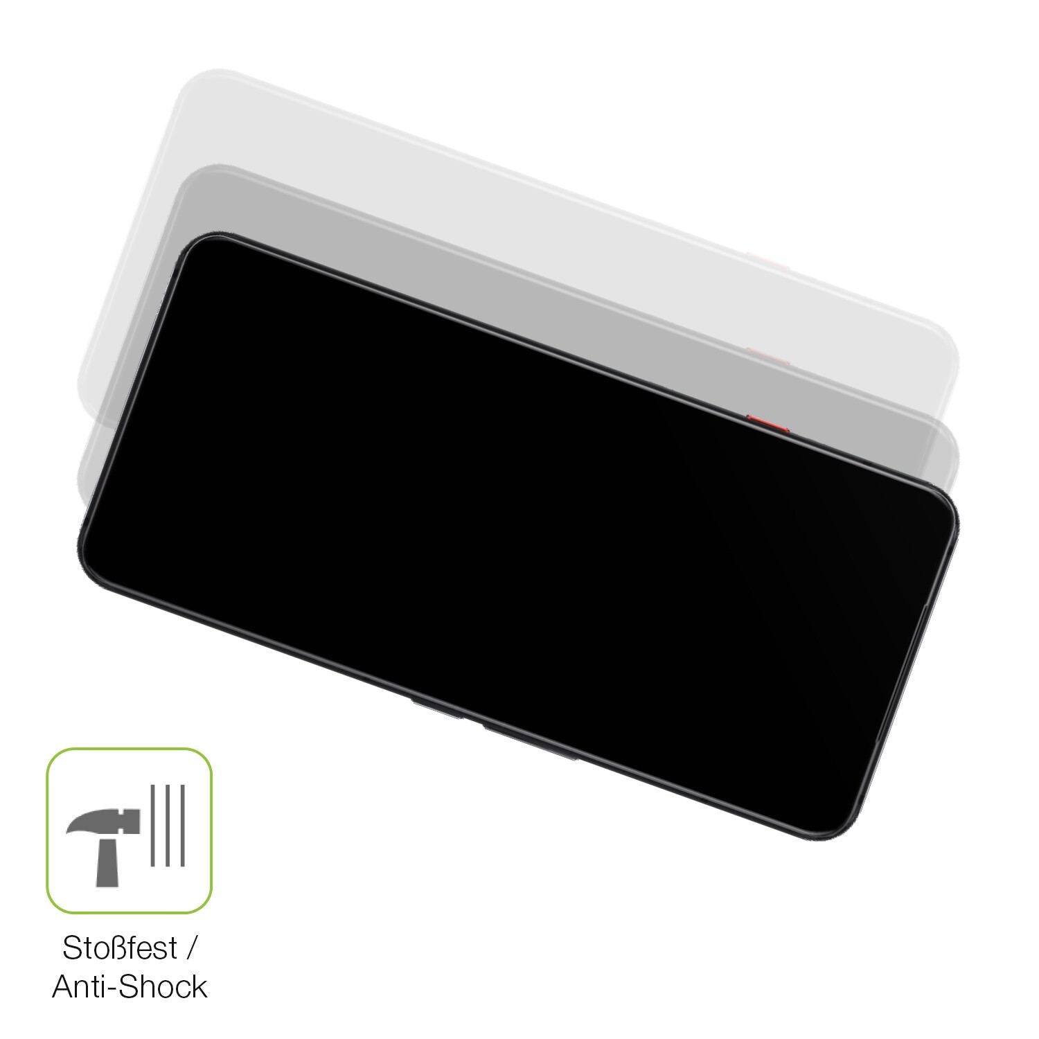 Schutz gegen Kratzer auf dem Nubia Red Magic 7s Pro Glas durch Schlüssel, Stöße gegen die Tischkante oder Stürze