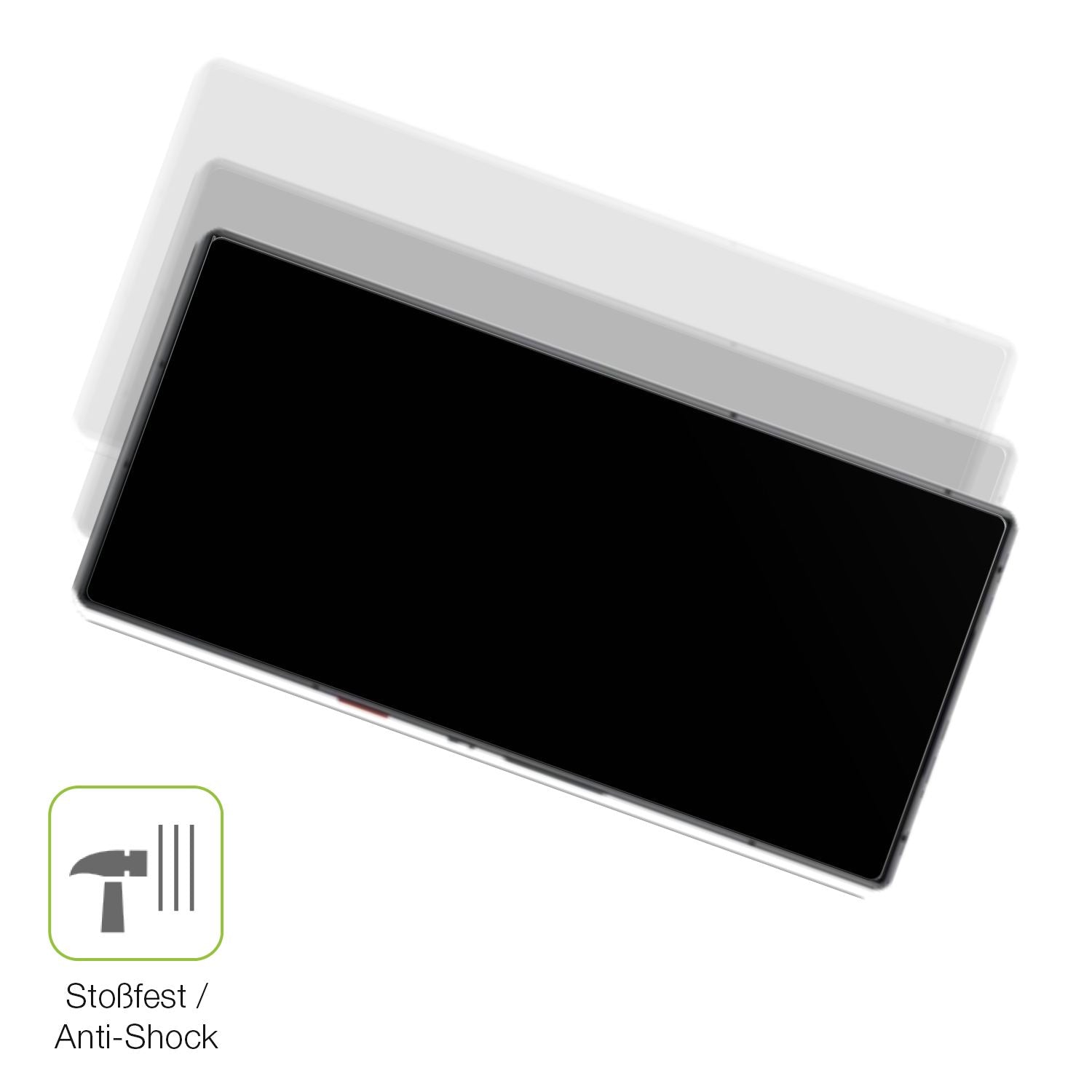 Schutz gegen Kratzer auf dem Nubia Redmagic 9s Pro Glas durch Schlüssel, Stöße gegen die Tischkante oder Stürze
