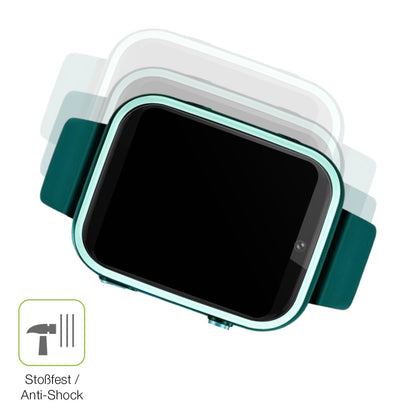 Schutz gegen Kratzer auf dem Okyuk T45 Smartwatch Kinder Glas durch Schlüssel, Stöße gegen die Tischkante oder Stürze