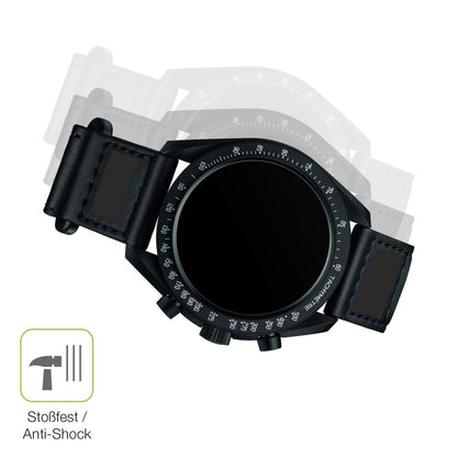 Schutz gegen Kratzer auf dem Omega x Swatch Speedmaster Moonswatch Glas durch Schlüssel, Stöße gegen die Tischkante oder Stürze