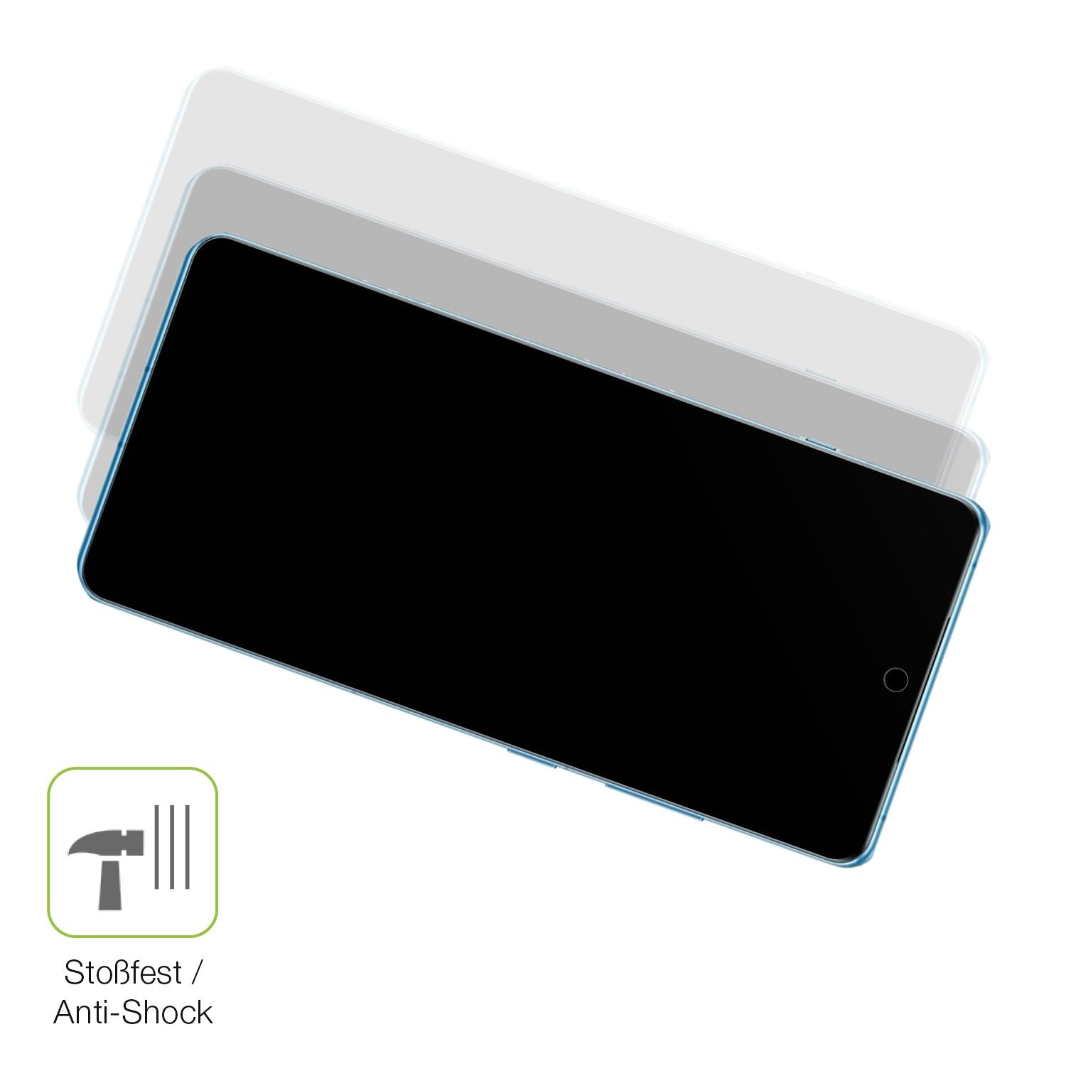 Schutz gegen Kratzer auf dem OnePlus 12R 5G Glas durch Schlüssel, Stöße gegen die Tischkante oder Stürze
