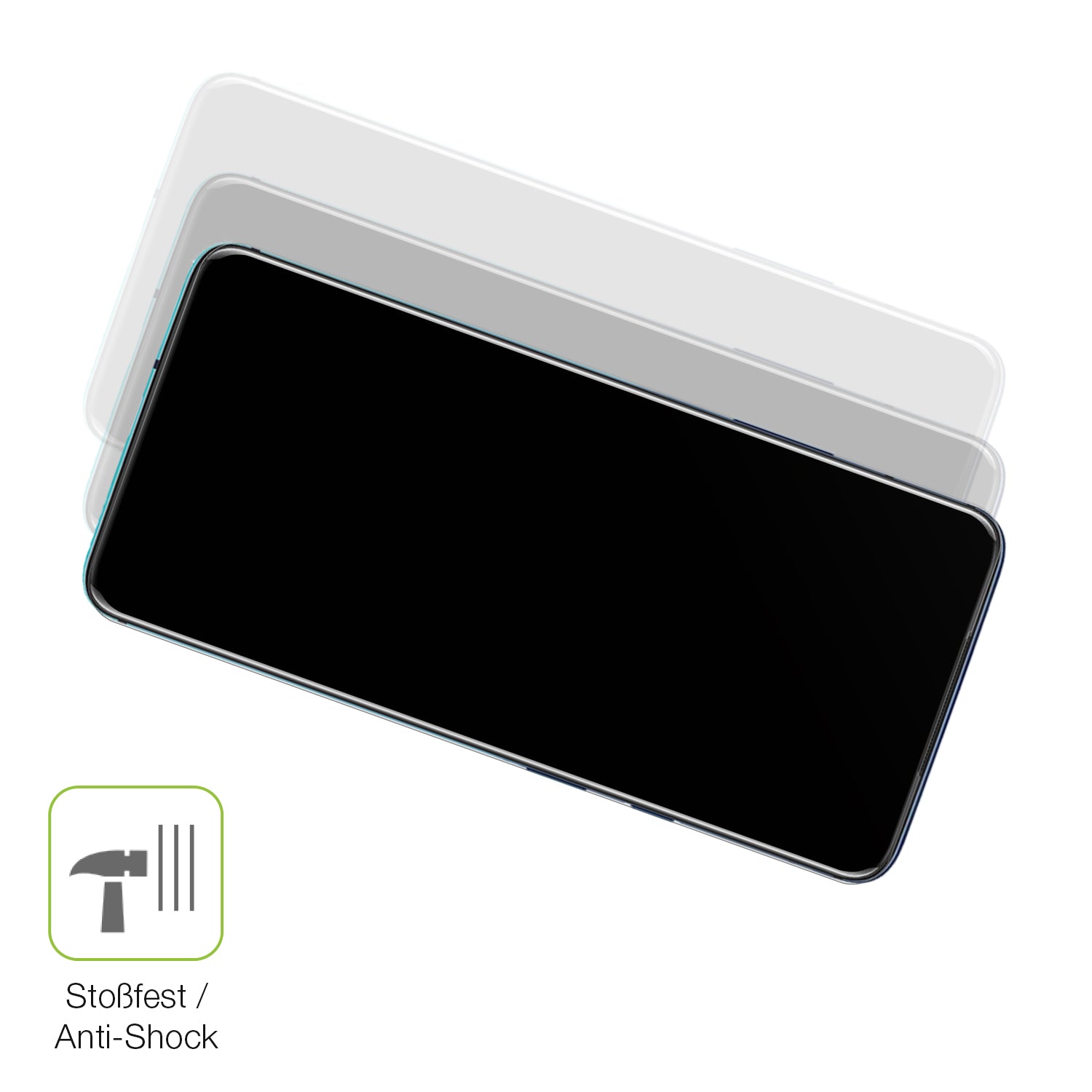 Schutz gegen Kratzer auf dem OnePlus 7T Pro Glas durch Schlüssel, Stöße gegen die Tischkante oder Stürze