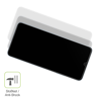 Schutz gegen Kratzer auf dem Oppo A17 Glas durch Schlüssel, Stöße gegen die Tischkante oder Stürze