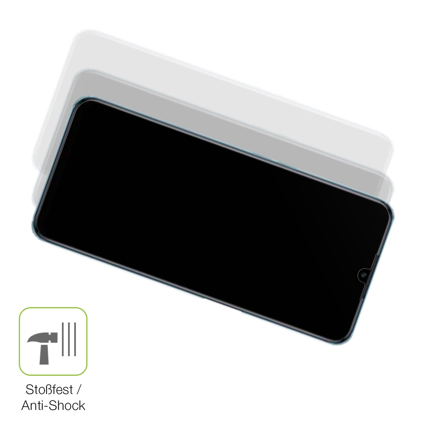 Schutz gegen Kratzer auf dem Oppo A56s Glas durch Schlüssel, Stöße gegen die Tischkante oder Stürze