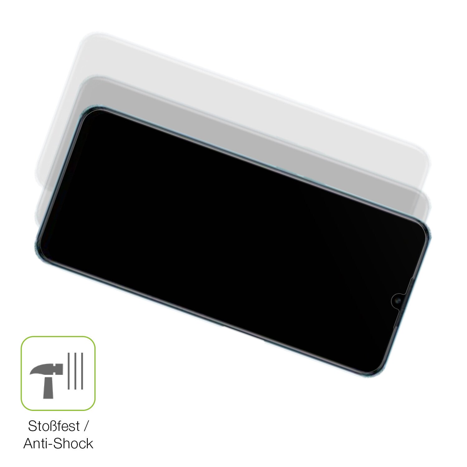 Schutz gegen Kratzer auf dem Oppo A56s Glas durch Schlüssel, Stöße gegen die Tischkante oder Stürze