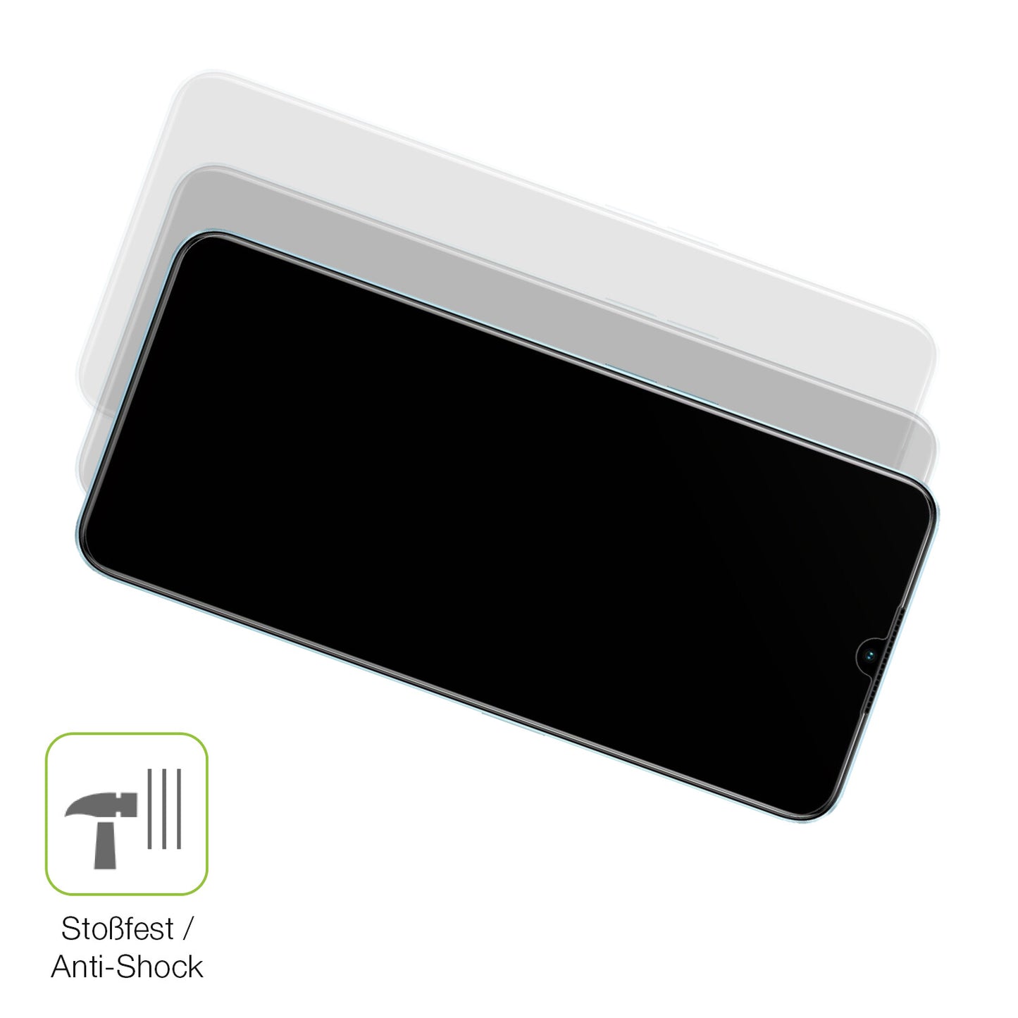 Schutz gegen Kratzer auf dem Oppo A78 Glas durch Schlüssel, Stöße gegen die Tischkante oder Stürze