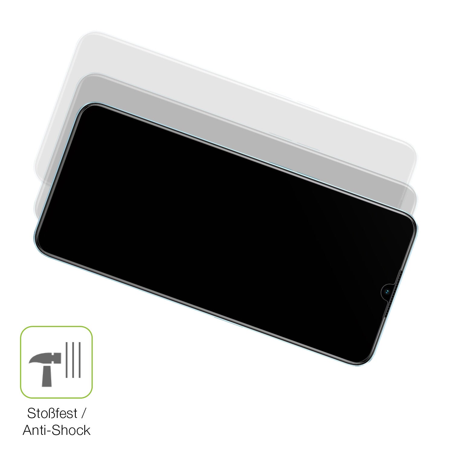 Schutz gegen Kratzer auf dem Oppo A78 Glas durch Schlüssel, Stöße gegen die Tischkante oder Stürze