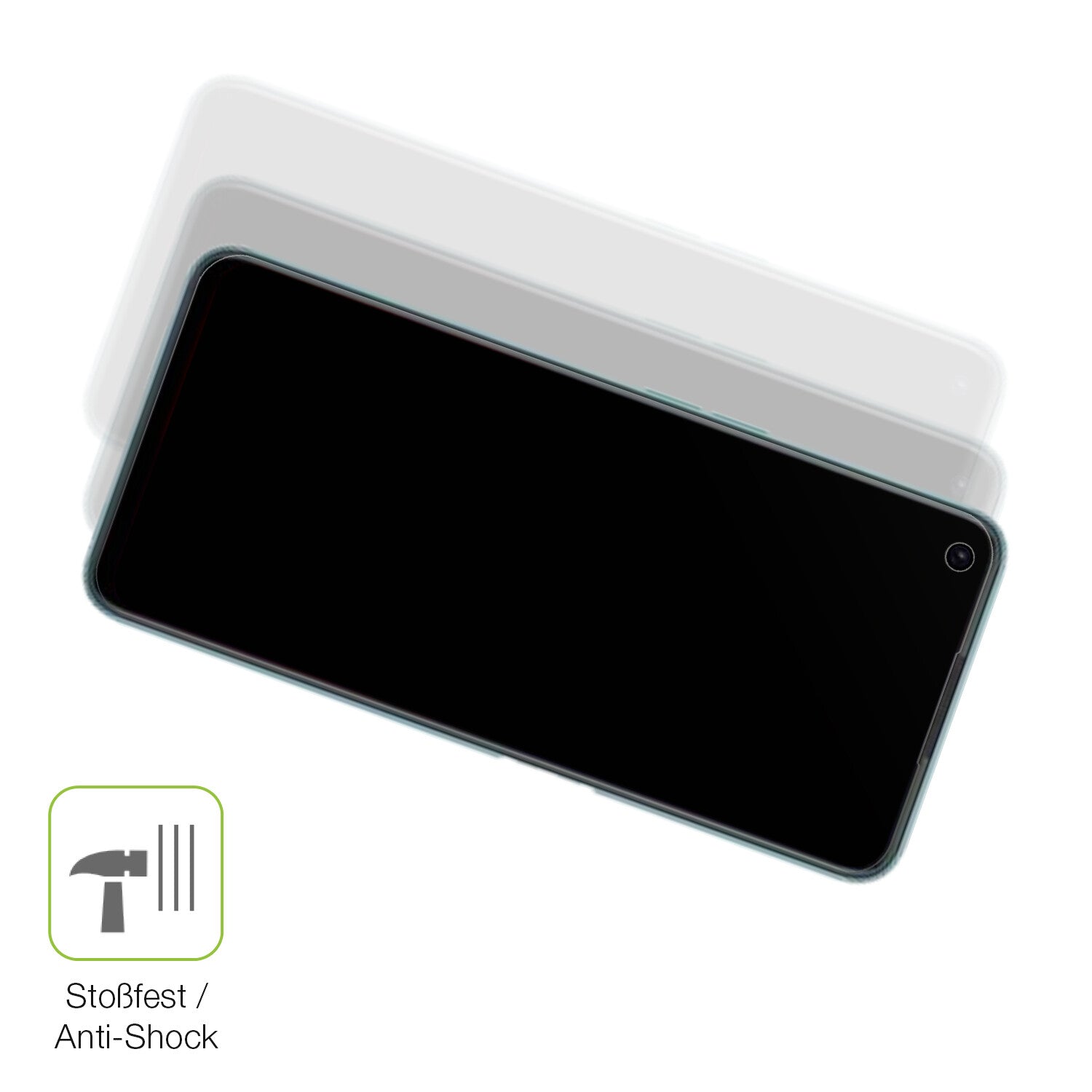 Schutz gegen Kratzer auf dem OPPO A96 Global Glas durch Schlüssel, Stöße gegen die Tischkante oder Stürze