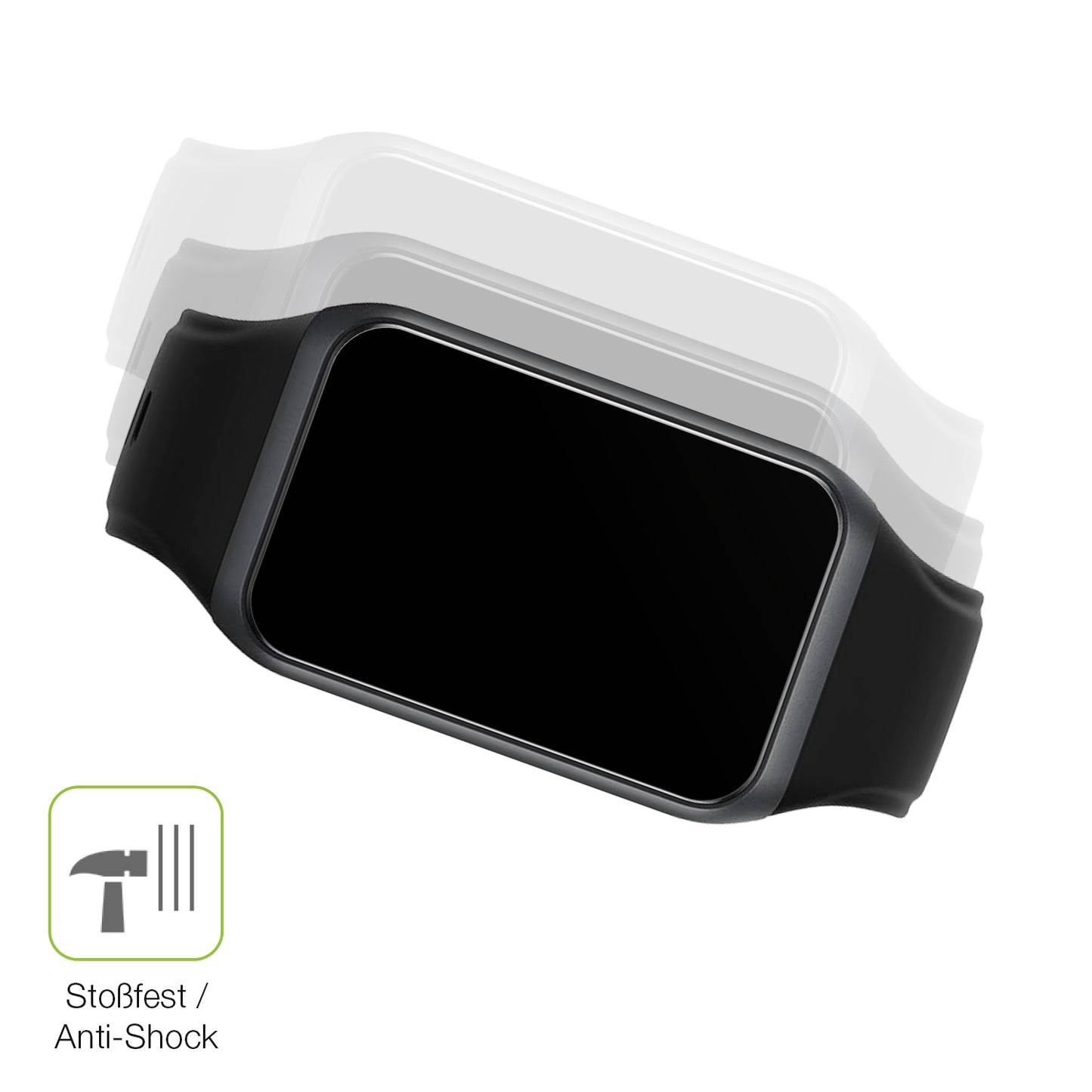 Schutz gegen Kratzer auf dem Oppo Band 2 Glas durch Schlüssel, Stöße gegen die Tischkante oder Stürze