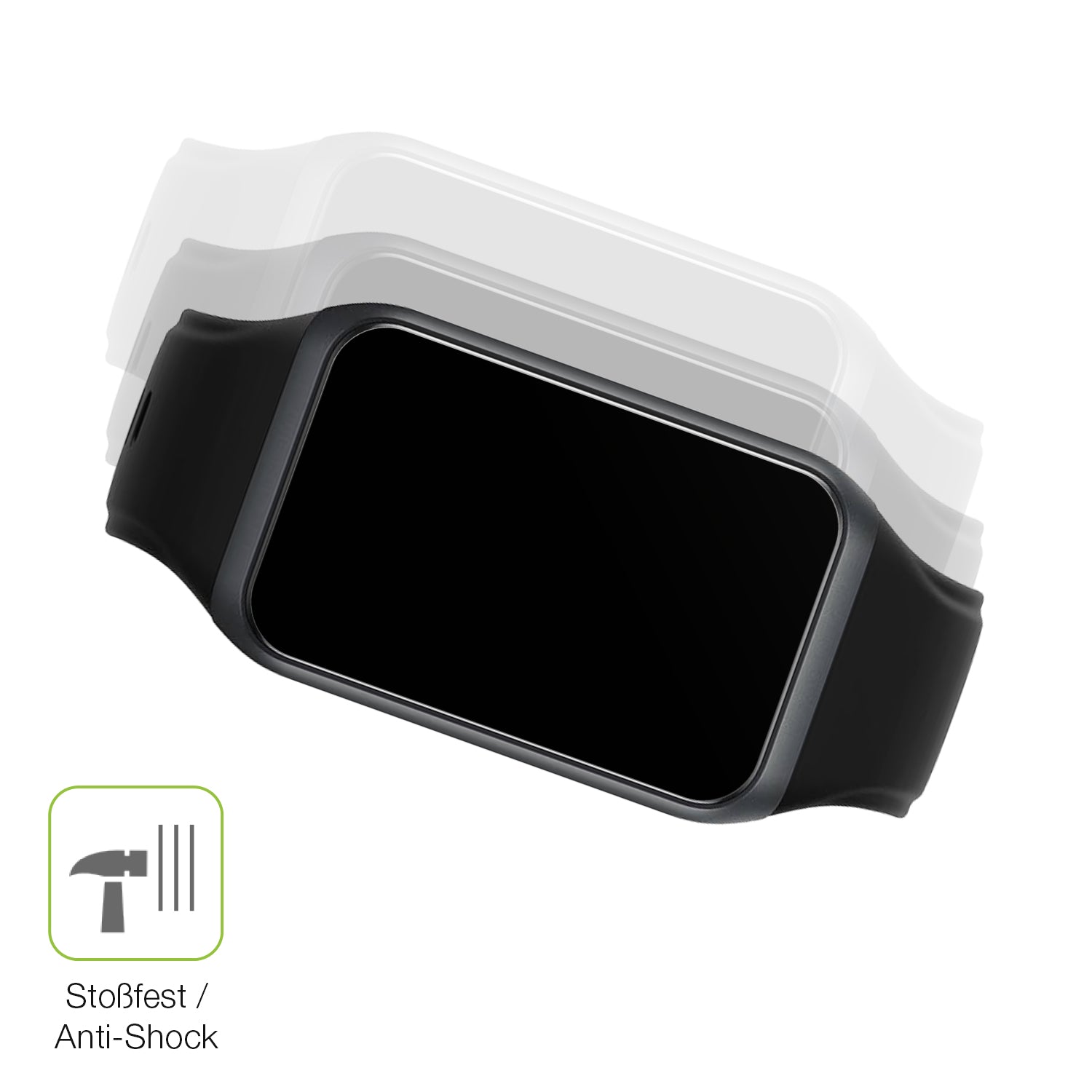 Schutz gegen Kratzer auf dem Oppo Band 2 Glas durch Schlüssel, Stöße gegen die Tischkante oder Stürze