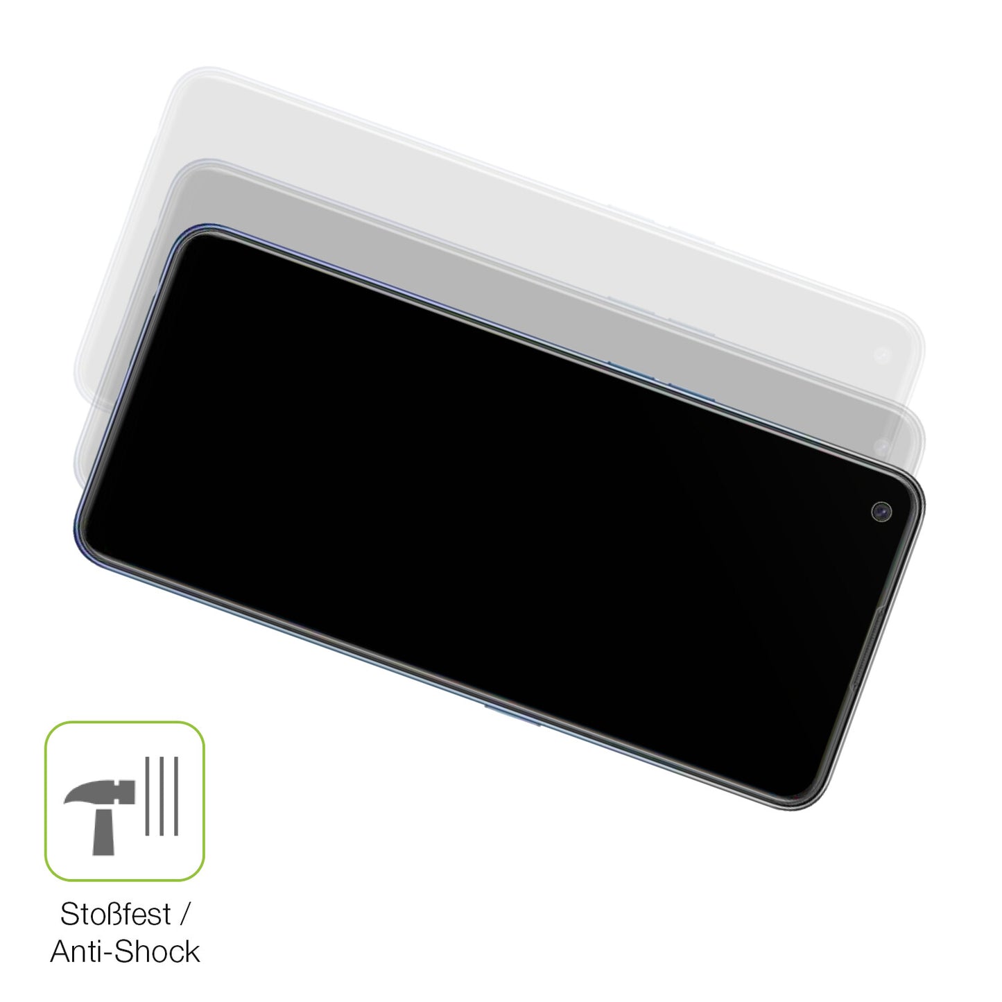 Schutz gegen Kratzer auf dem Oppo F19 Glas durch Schlüssel, Stöße gegen die Tischkante oder Stürze