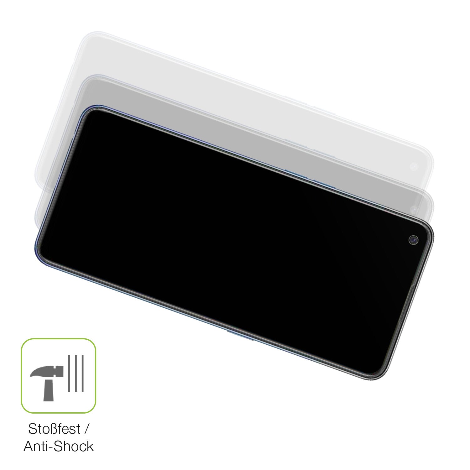 Schutz gegen Kratzer auf dem Oppo F19 Glas durch Schlüssel, Stöße gegen die Tischkante oder Stürze