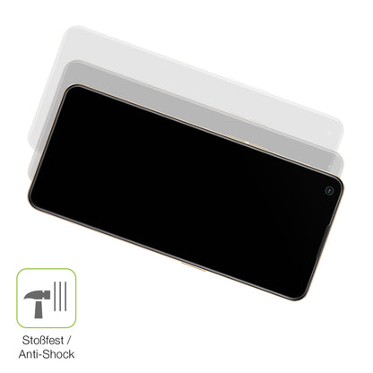 Schutz gegen Kratzer auf dem Oppo F21 Pro Glas durch Schlüssel, Stöße gegen die Tischkante oder Stürze