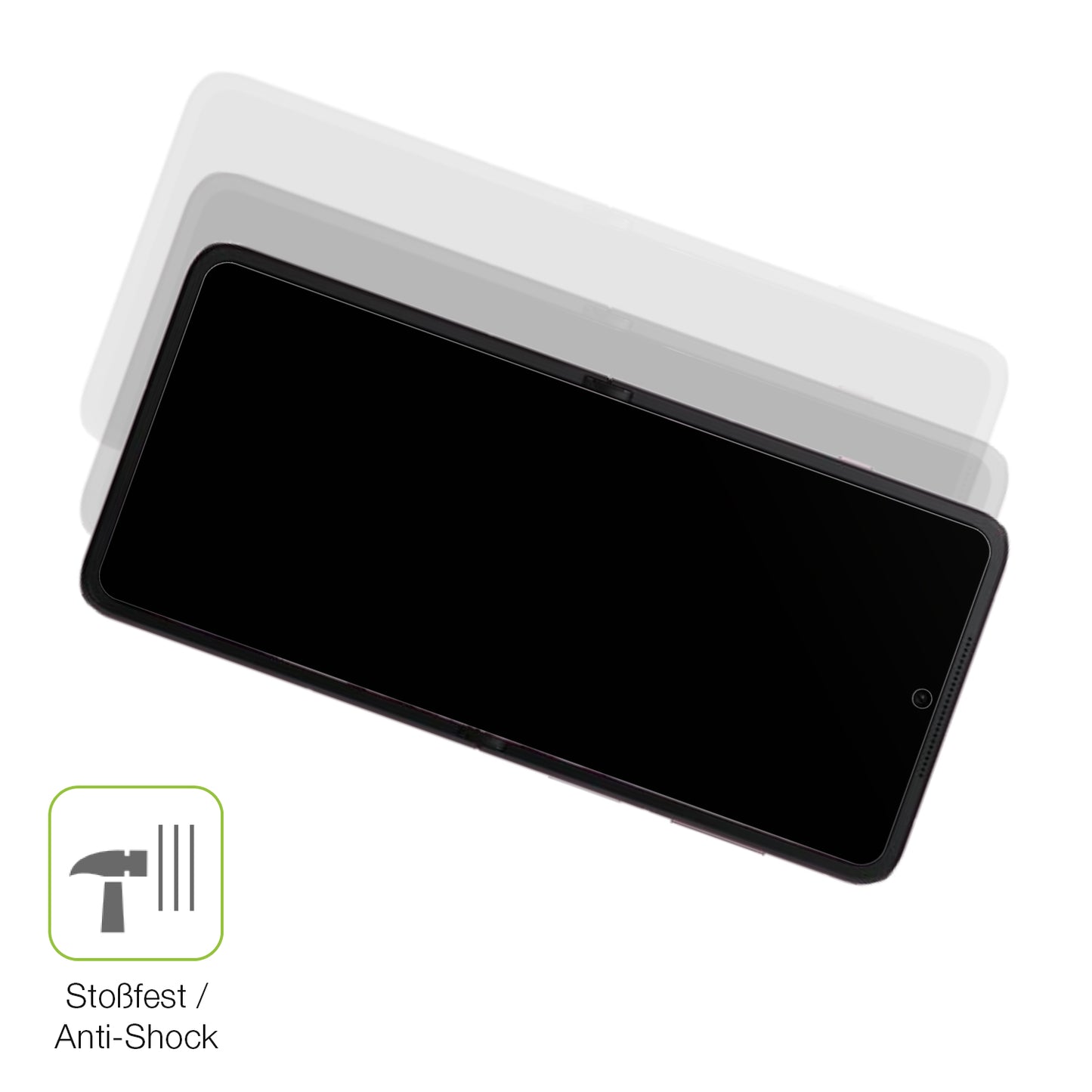 Schutz gegen Kratzer auf dem Oppo Find N3 Flip Innenseite Glas durch Schlüssel, Stöße gegen die Tischkante oder Stürze