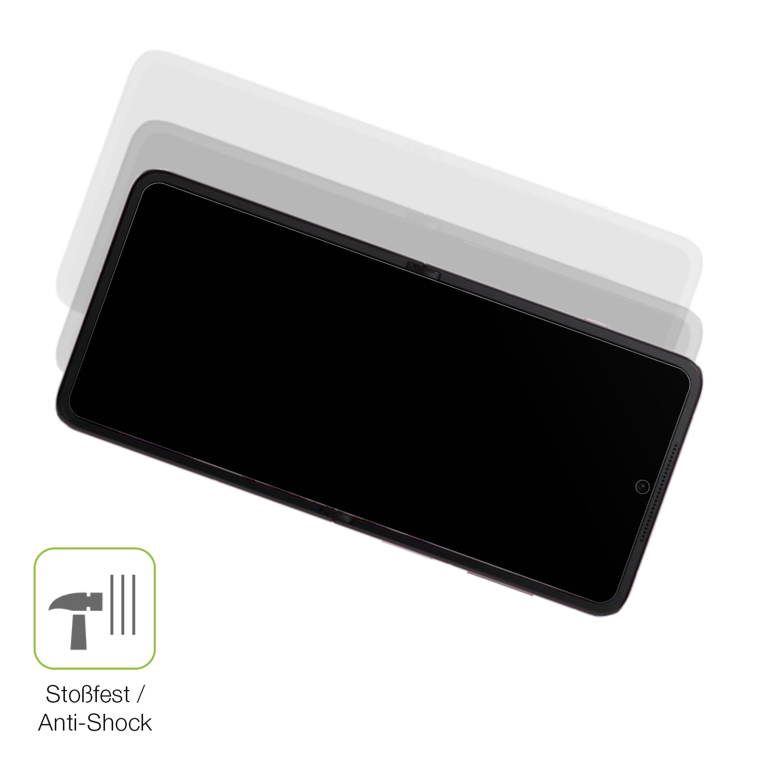 Schutz gegen Kratzer auf dem Oppo Find N3 Flip Innenseite Glas durch Schlüssel, Stöße gegen die Tischkante oder Stürze