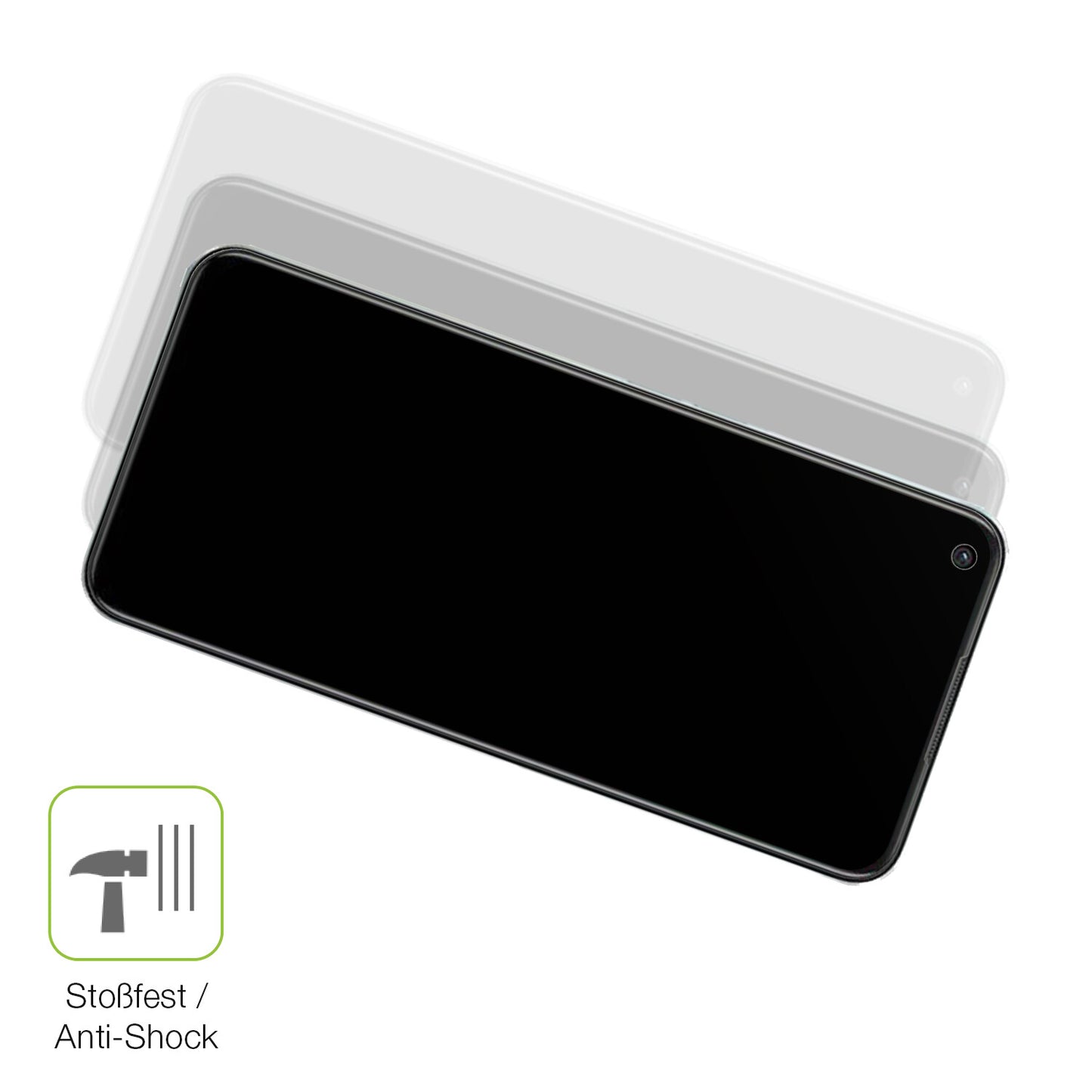Schutz gegen Kratzer auf dem Oppo K10x Glas durch Schlüssel, Stöße gegen die Tischkante oder Stürze