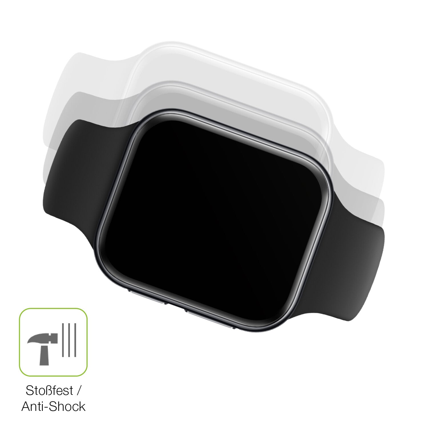 Schutz gegen Kratzer auf dem Oppo Watch 3 Glas durch Schlüssel, Stöße gegen die Tischkante oder Stürze