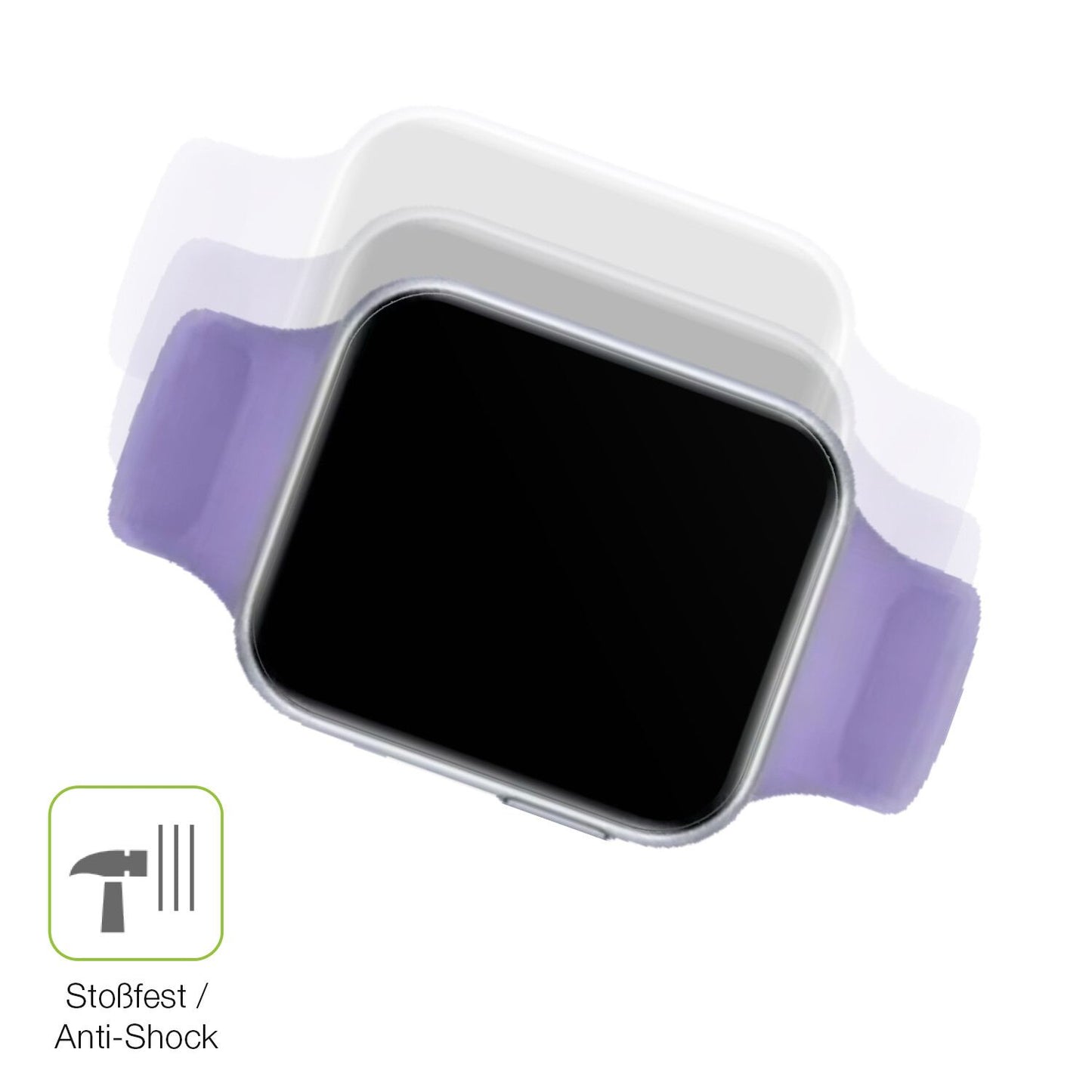 Schutz gegen Kratzer auf dem Oppo Watch SE Glas durch Schlüssel, Stöße gegen die Tischkante oder Stürze