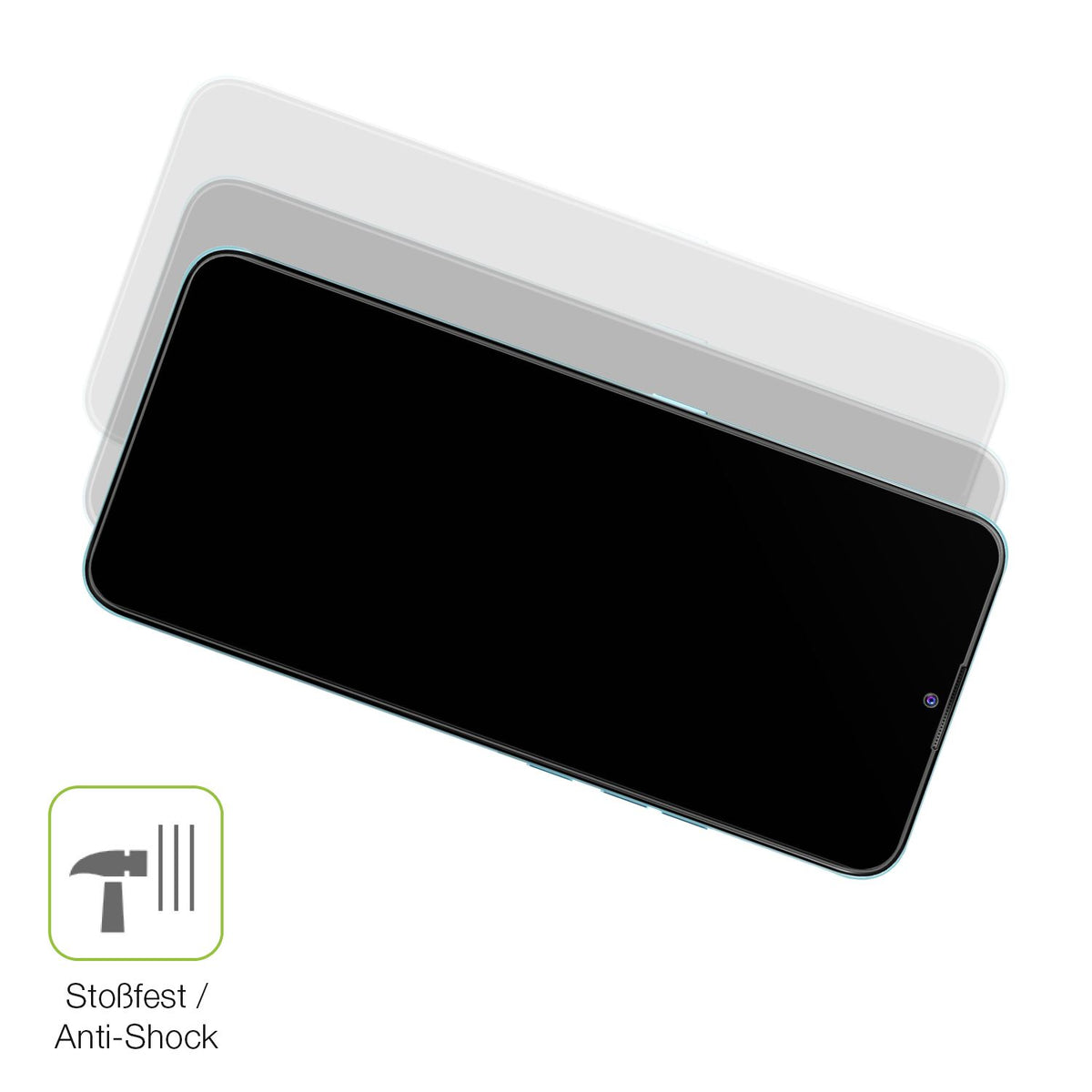 Schutz gegen Kratzer auf dem Oukitel C33 4G Glas durch Schlüssel, Stöße gegen die Tischkante oder Stürze