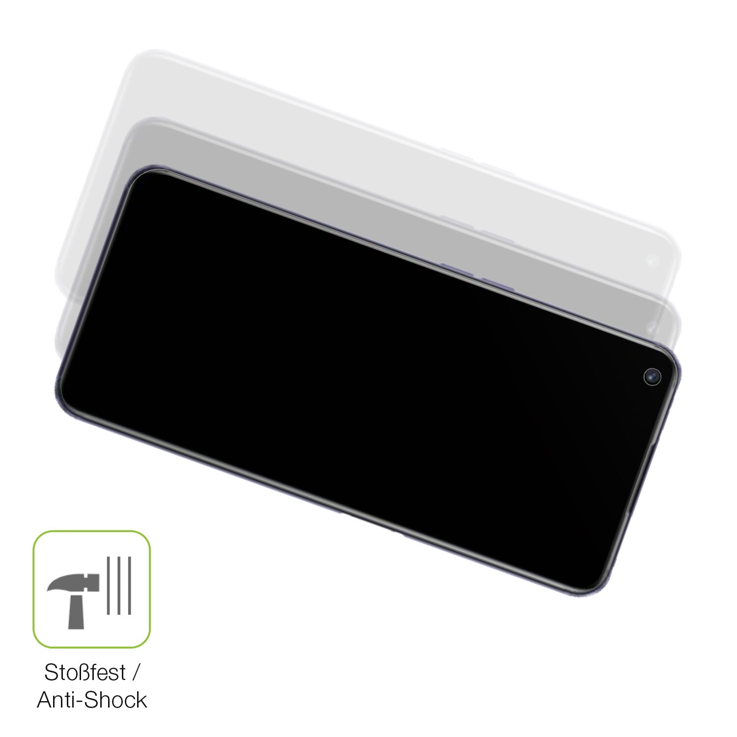 Schutz gegen Kratzer auf dem Realme Q3s Glas durch Schlüssel, Stöße gegen die Tischkante oder Stürze