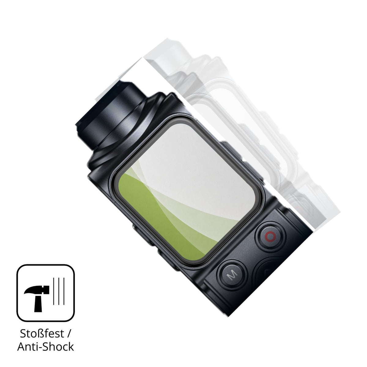 Schutz gegen Kratzer auf dem Ruycllo M105 Glas durch Schlüssel, Stöße gegen die Tischkante oder Stürze