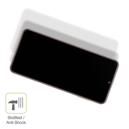 Schutz gegen Kratzer auf dem Samsung Galaxy M13 Glas durch Schlüssel, Stöße gegen die Tischkante oder Stürze