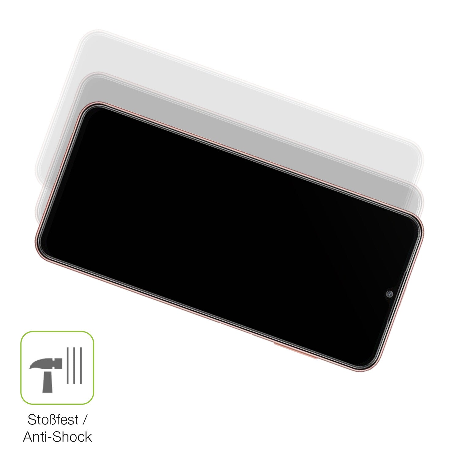 Schutz gegen Kratzer auf dem Samsung Galaxy M13 4G Glas durch Schlüssel, Stöße gegen die Tischkante oder Stürze