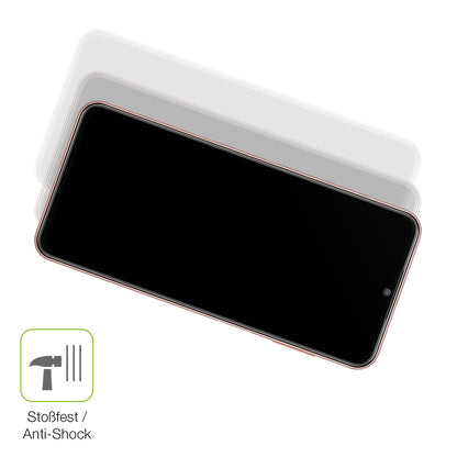 Schutz gegen Kratzer auf dem Samsung Galaxy M13 4G Glas durch Schlüssel, Stöße gegen die Tischkante oder Stürze