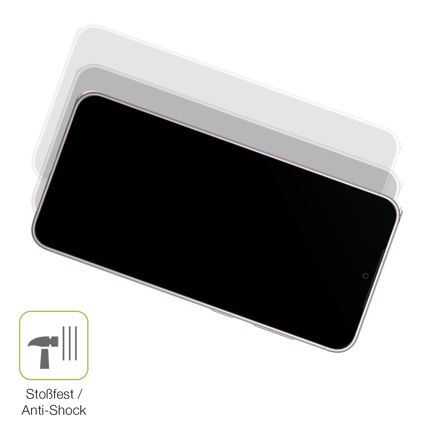 Schutz gegen Kratzer auf dem Samsung Galaxy S23 Plus Glas durch Schlüssel, Stöße gegen die Tischkante oder Stürze