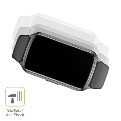 Schutz gegen Kratzer auf dem Sanorum Smartwatch 1.47 Zoll Glas durch Schlüssel, Stöße gegen die Tischkante oder Stürze