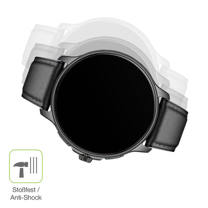 Schutz gegen Kratzer auf dem Smartwatch 28.5mm durchmesser Glas durch Schlüssel, Stöße gegen die Tischkante oder Stürze