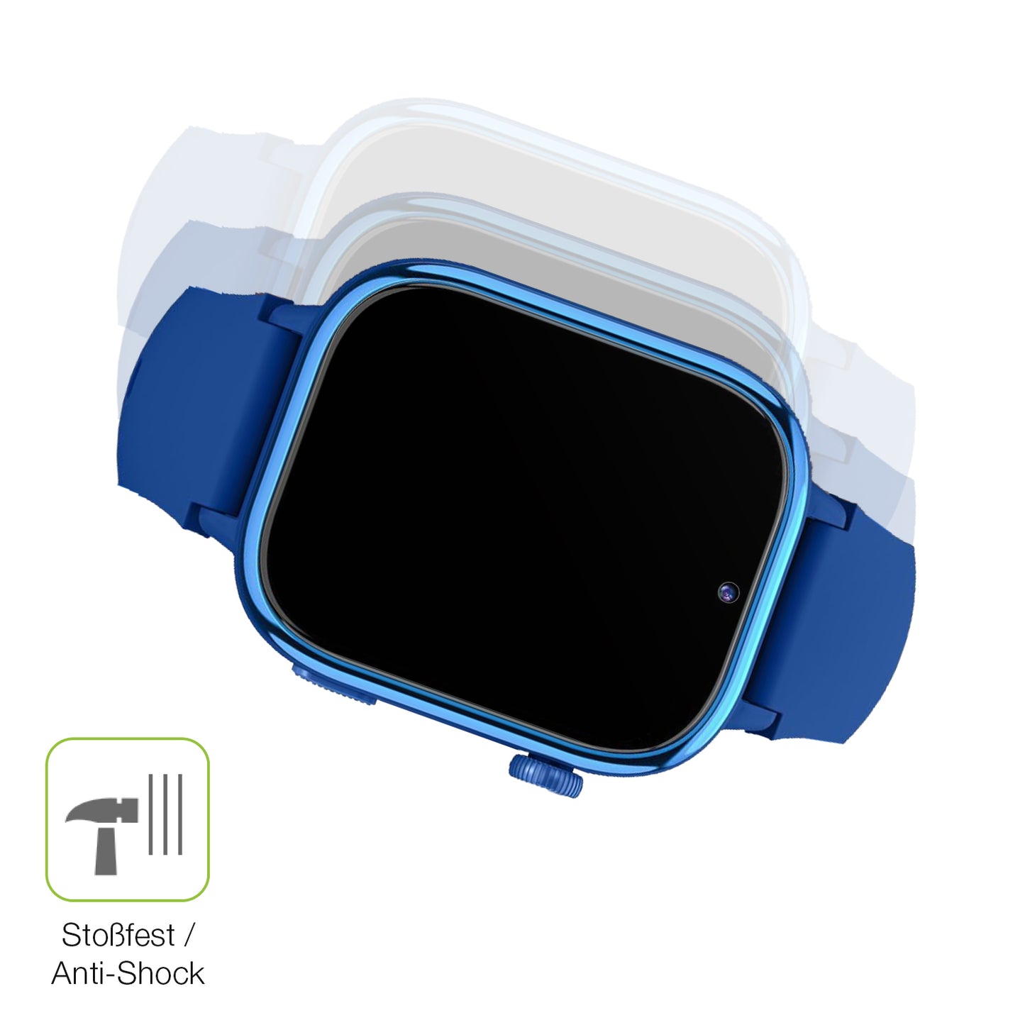 Schutz gegen Kratzer auf dem Swgota 4G Smartwatch Glas durch Schlüssel, Stöße gegen die Tischkante oder Stürze