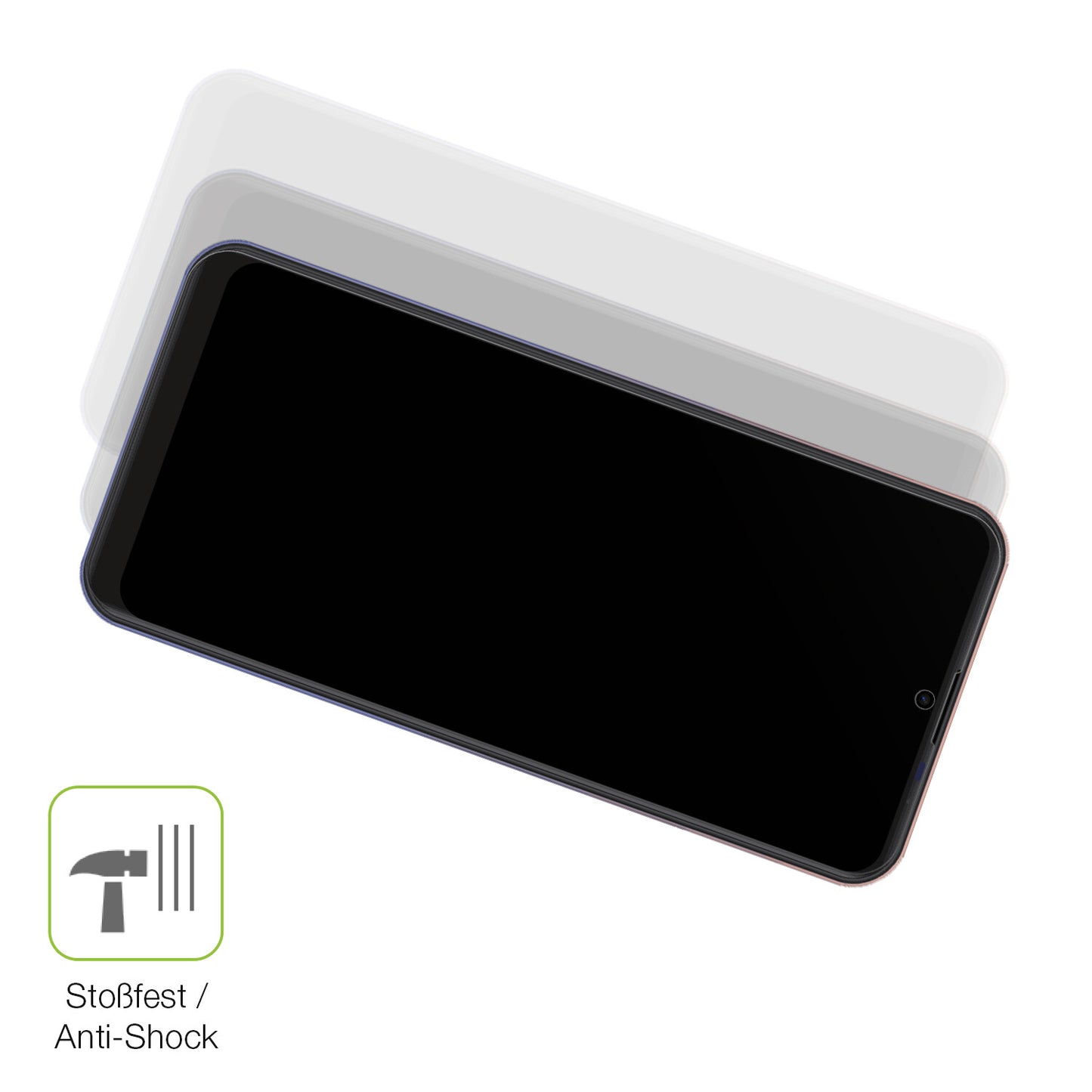 Schutz gegen Kratzer auf dem Symphony Z30 Glas durch Schlüssel, Stöße gegen die Tischkante oder Stürze