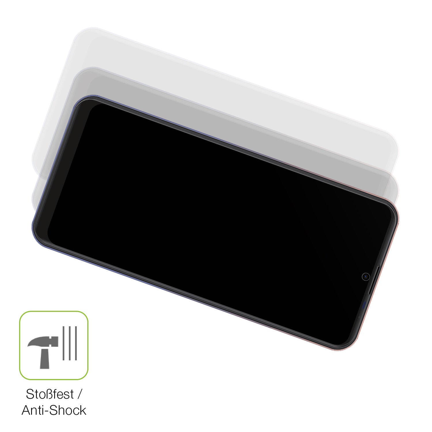 Schutz gegen Kratzer auf dem Symphony Z30 Glas durch Schlüssel, Stöße gegen die Tischkante oder Stürze
