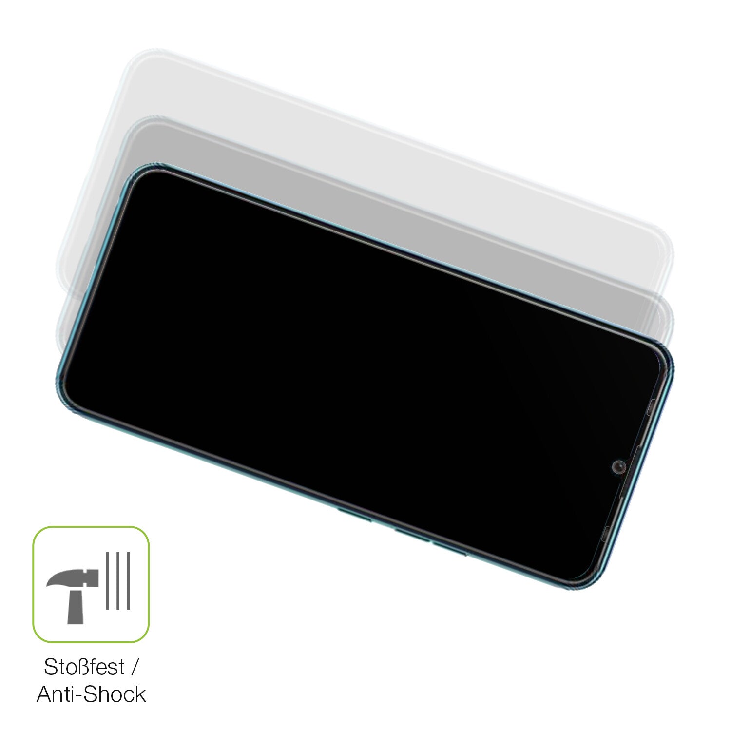 Schutz gegen Kratzer auf dem Tecno Spark 9 Glas durch Schlüssel, Stöße gegen die Tischkante oder Stürze