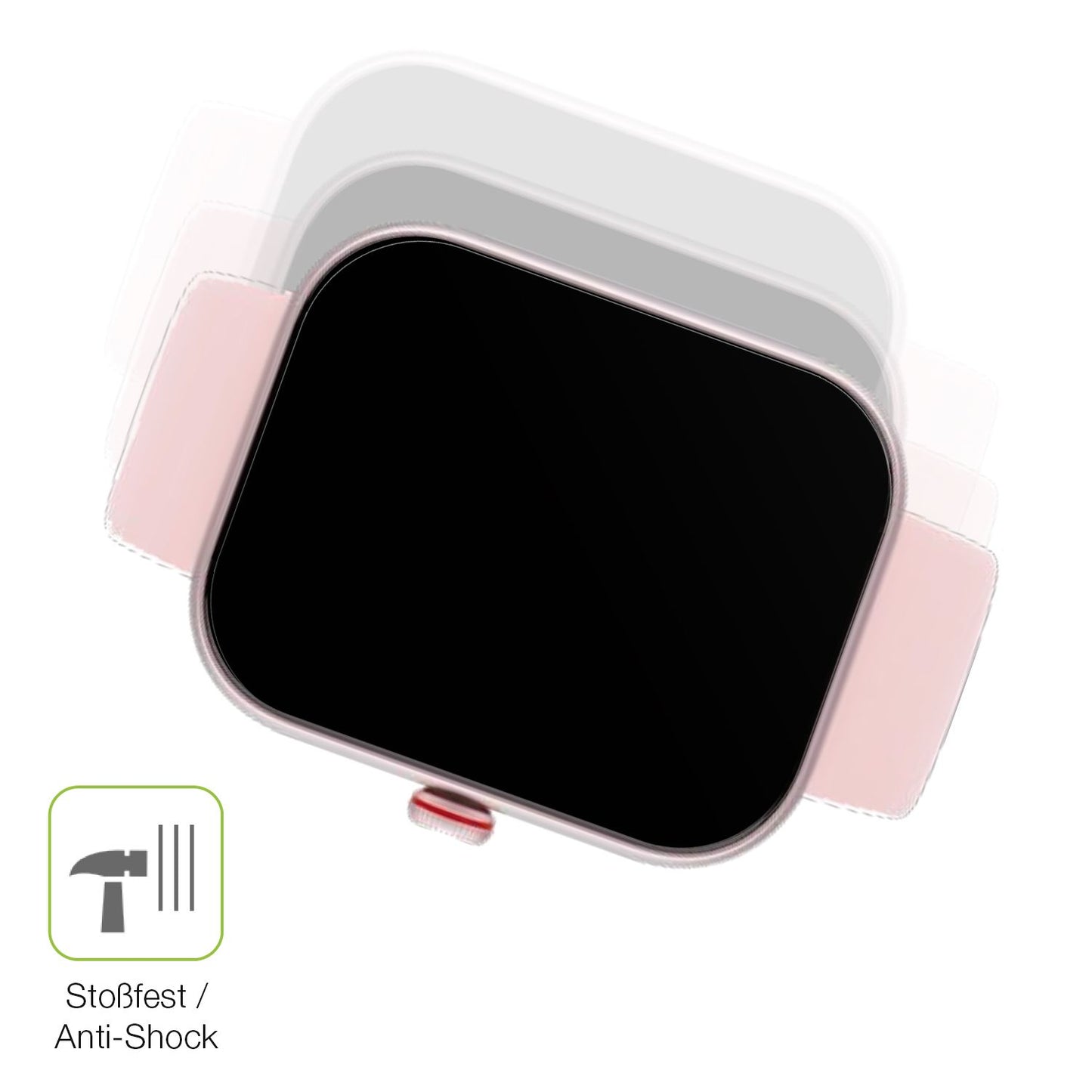 Schutz gegen Kratzer auf dem Toobur 1.91 Zoll Smartwatch Glas durch Schlüssel, Stöße gegen die Tischkante oder Stürze