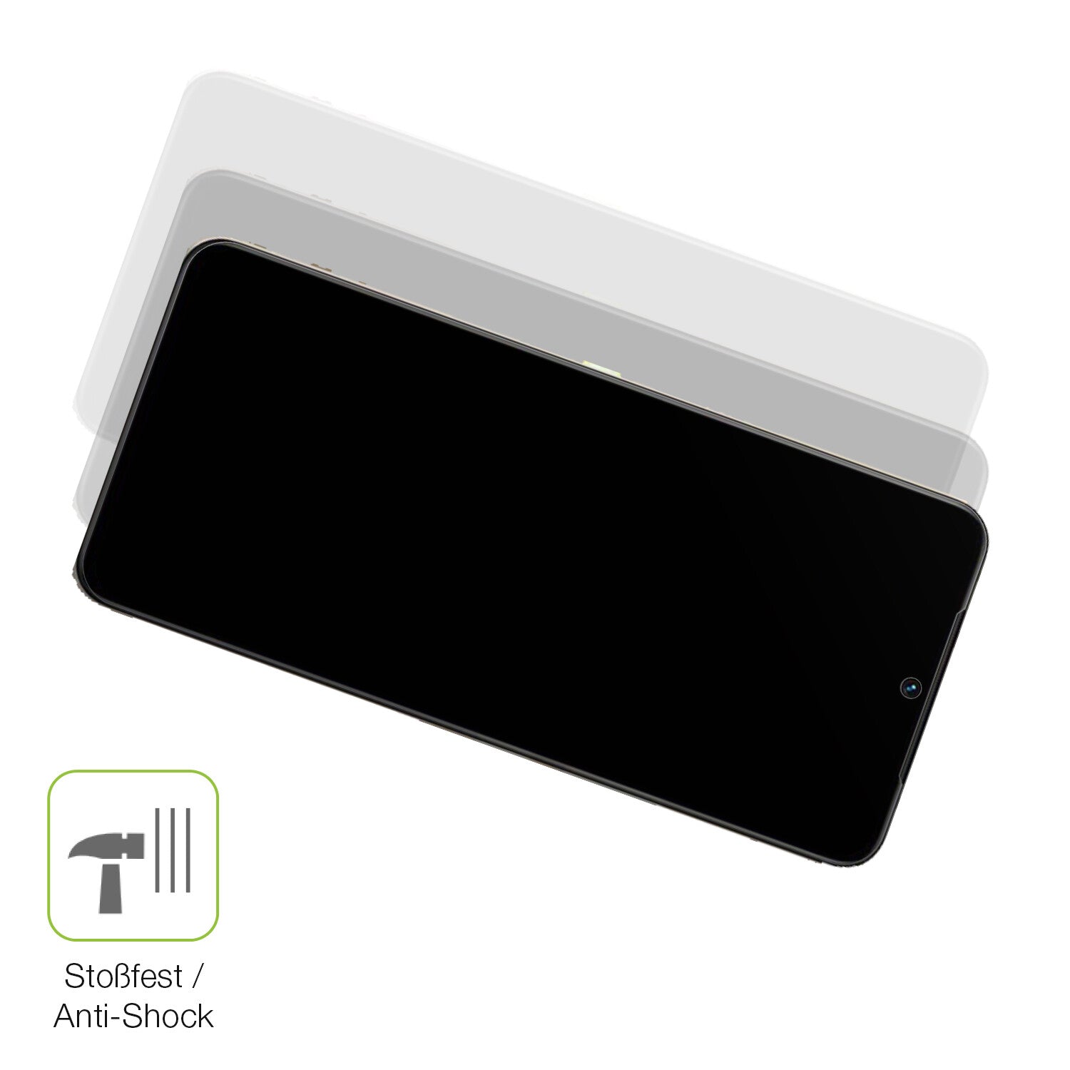 Schutz gegen Kratzer auf dem Vivo S15e Glas durch Schlüssel, Stöße gegen die Tischkante oder Stürze