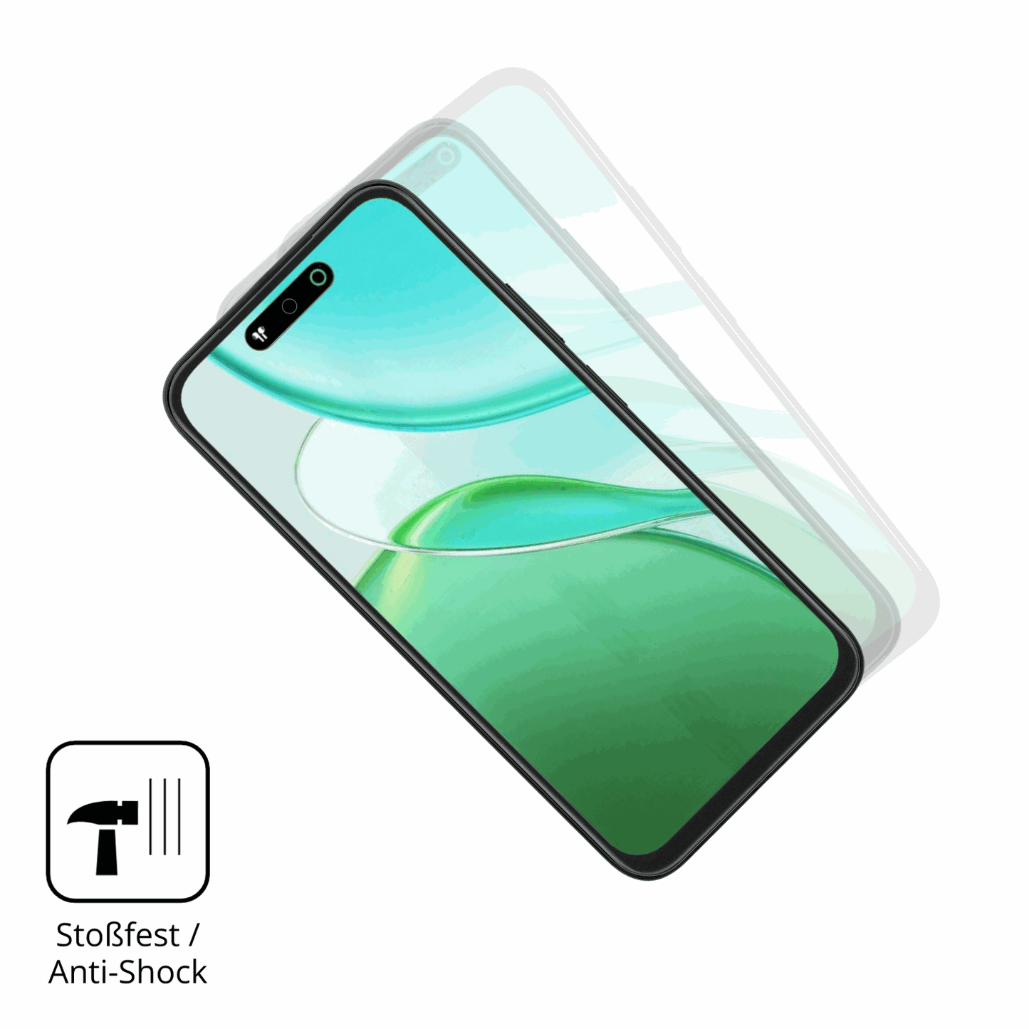 Schutz gegen Kratzer auf dem Vivo T5x Glas durch Schlüssel, Stöße gegen die Tischkante oder Stürze