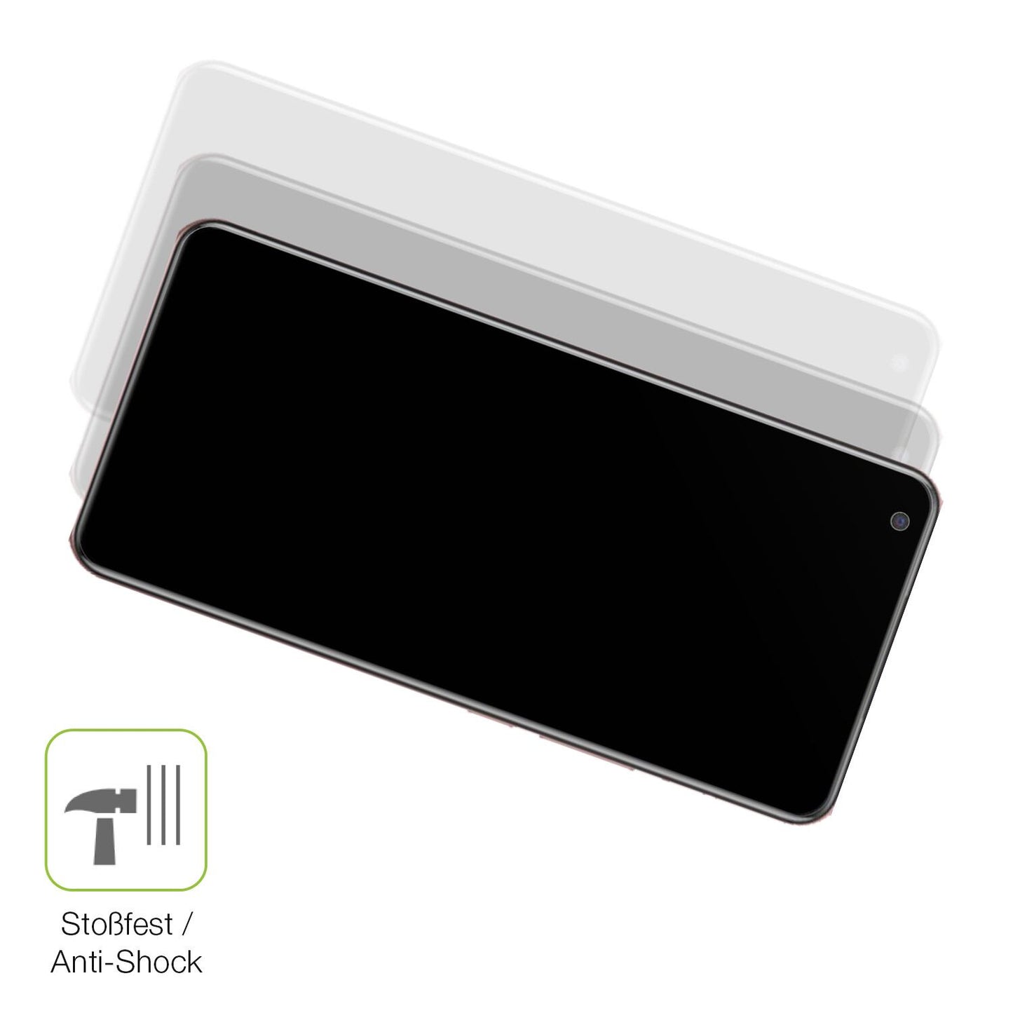 Schutz gegen Kratzer auf dem Vivo X50 5G Glas durch Schlüssel, Stöße gegen die Tischkante oder Stürze