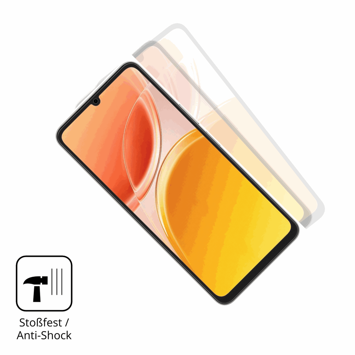 Schutz gegen Kratzer auf dem Vivo Y11 5G Glas durch Schlüssel, Stöße gegen die Tischkante oder Stürze