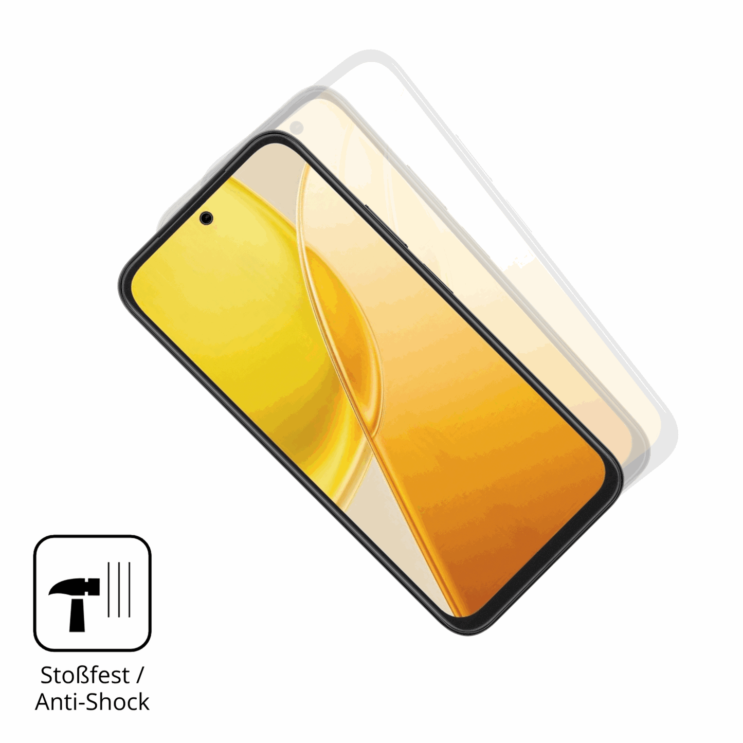 Schutz gegen Kratzer auf dem Vivo Y51 Pro 5G Glas durch Schlüssel, Stöße gegen die Tischkante oder Stürze